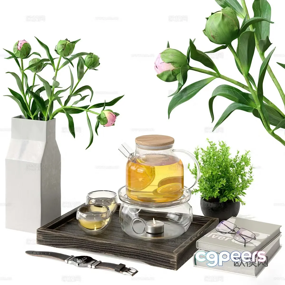 Tea set 3d model