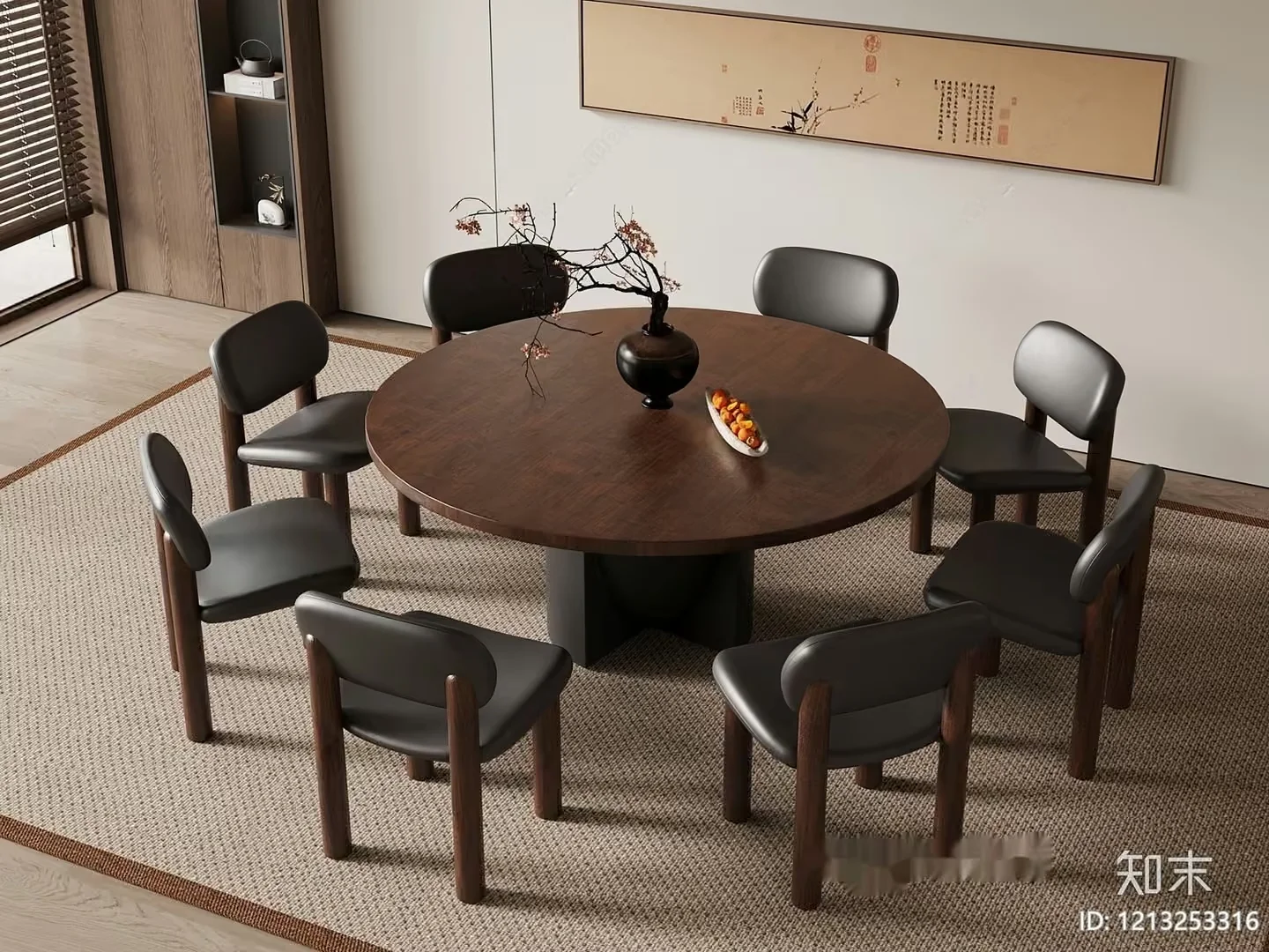 Modern Dining Room 3D Model – 6577 – VRAY Render