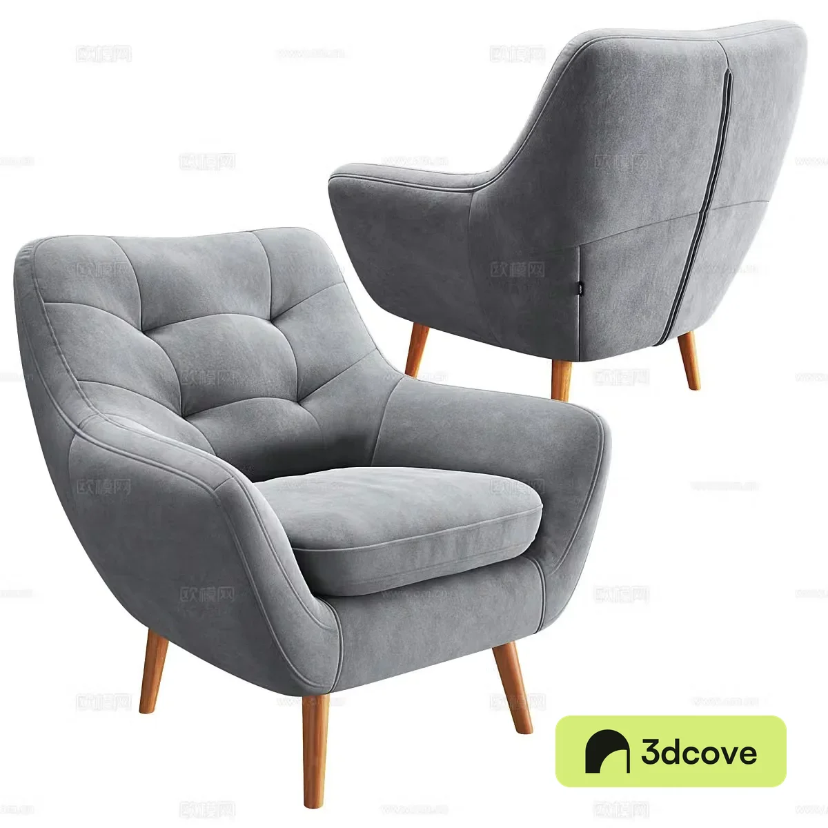Modern Nordic Vitio armchair 3d model