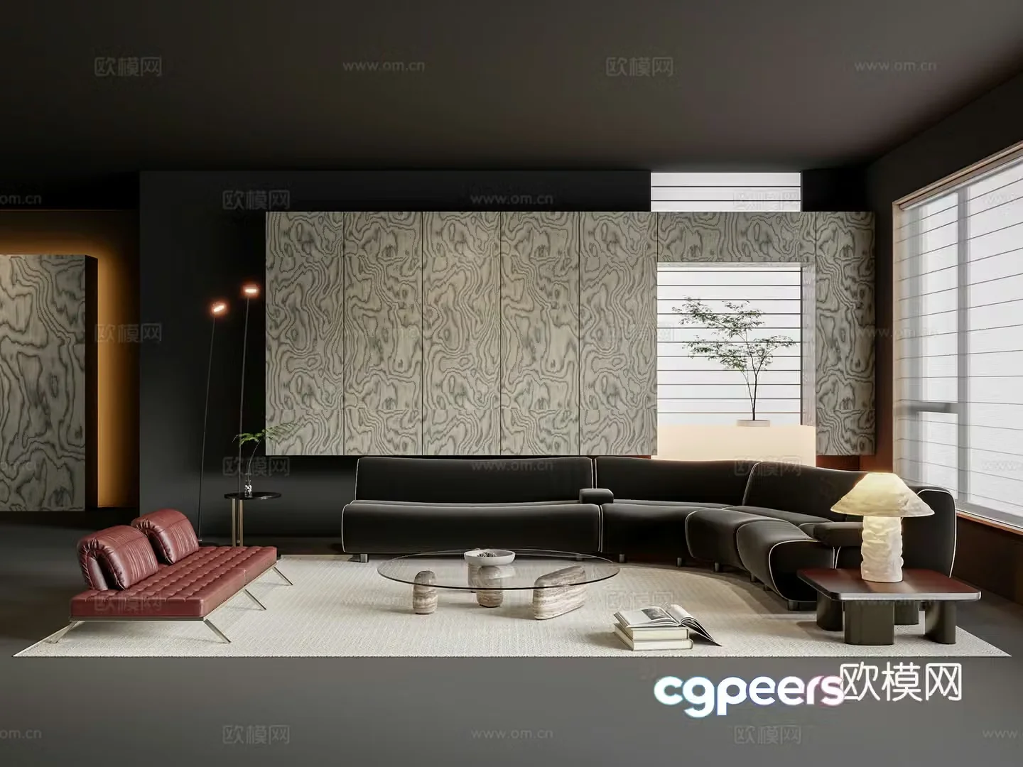 Modern living room 3d model