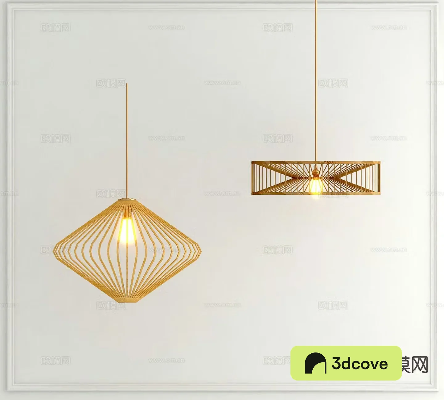 Wabi-sabi chandelier bamboo chandelier