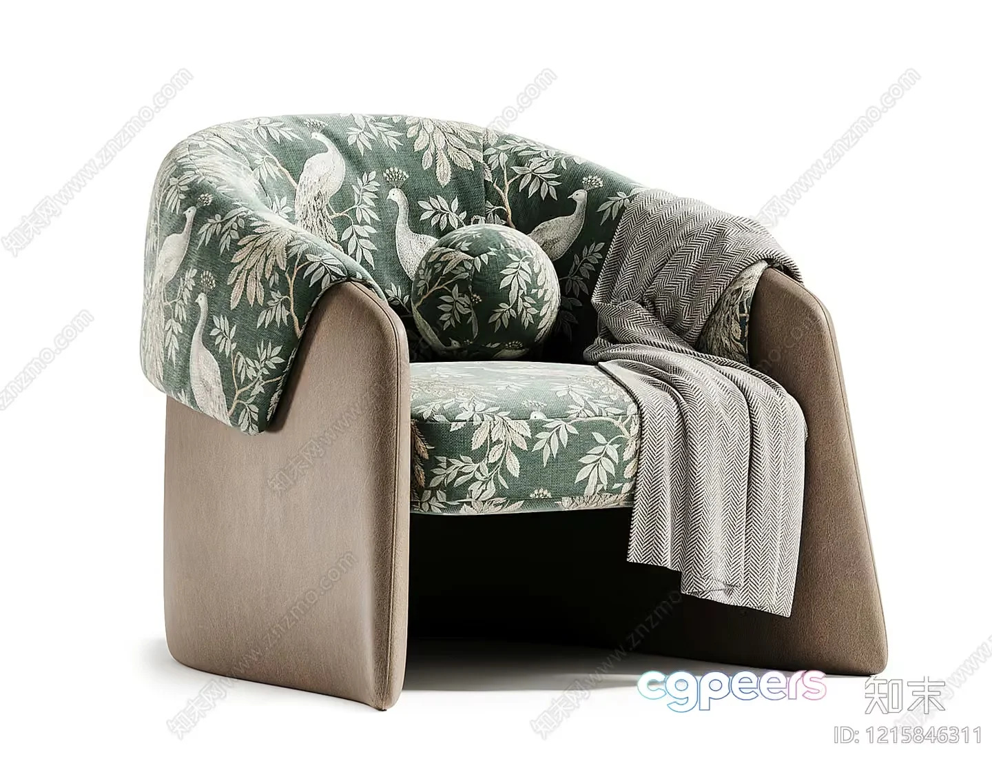 Modern Armchair 3D Model – 15616 – VRAY Render
