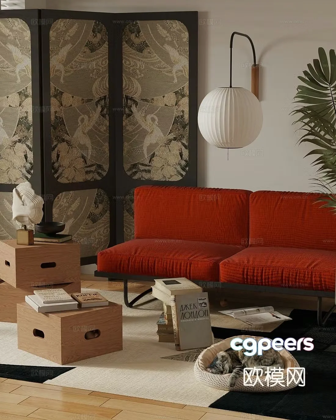 Medium style multi-person sofa fabric sofa chair double sofa wall lamp medieval style screen 3D model