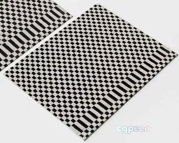 Checkerboard Table Mats 3D Model – 4848 – VRAY Render
