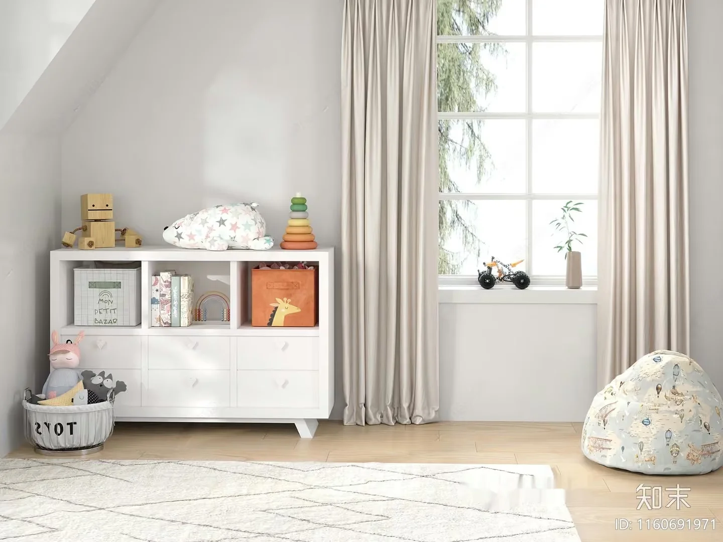 A Neutral-Toned Nursery 3D Model – 11202 – VRAY Render
