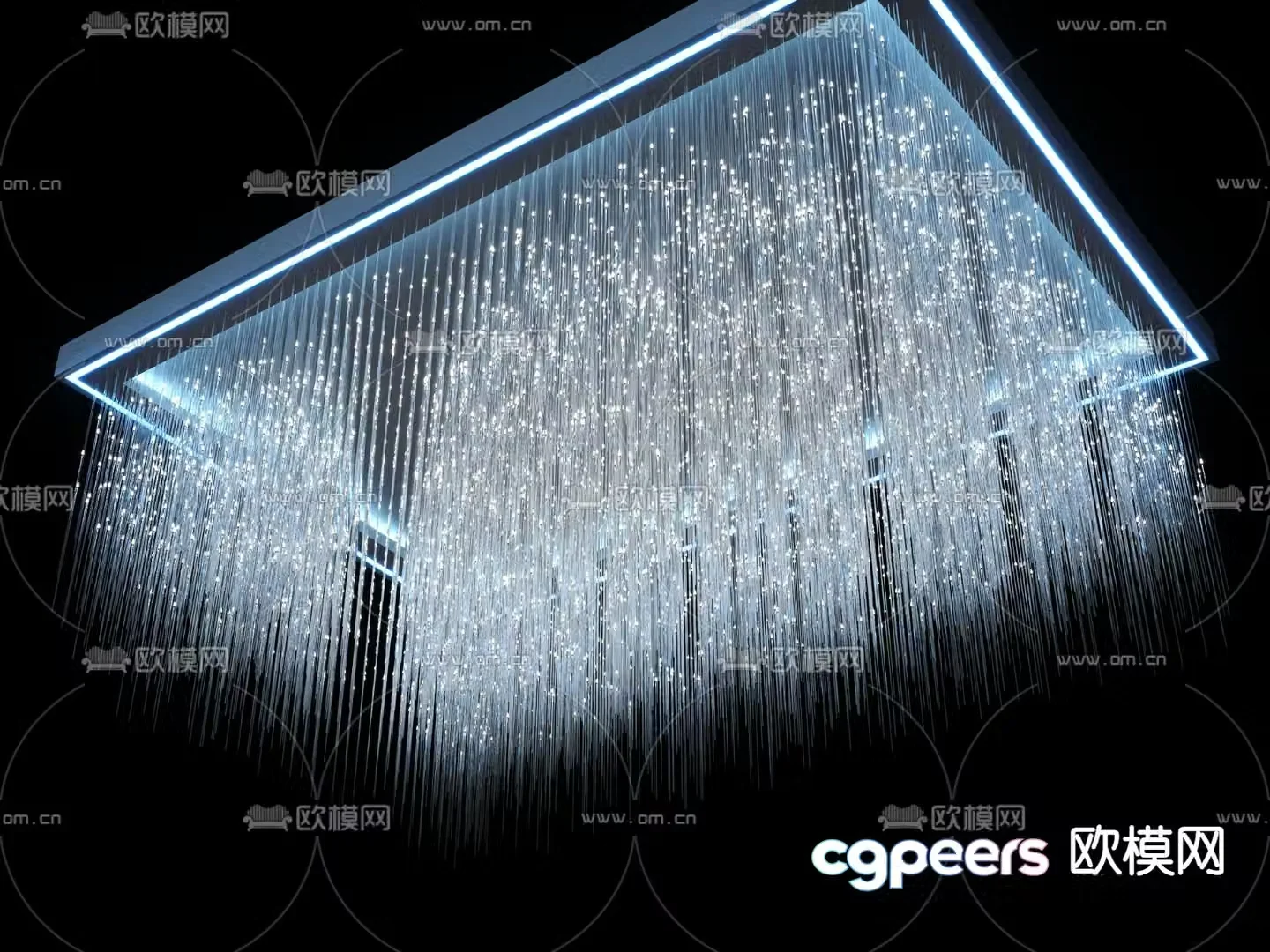 Fiber light fiber optic light atmosphere light star light linear light lobby decorative light 3d model
