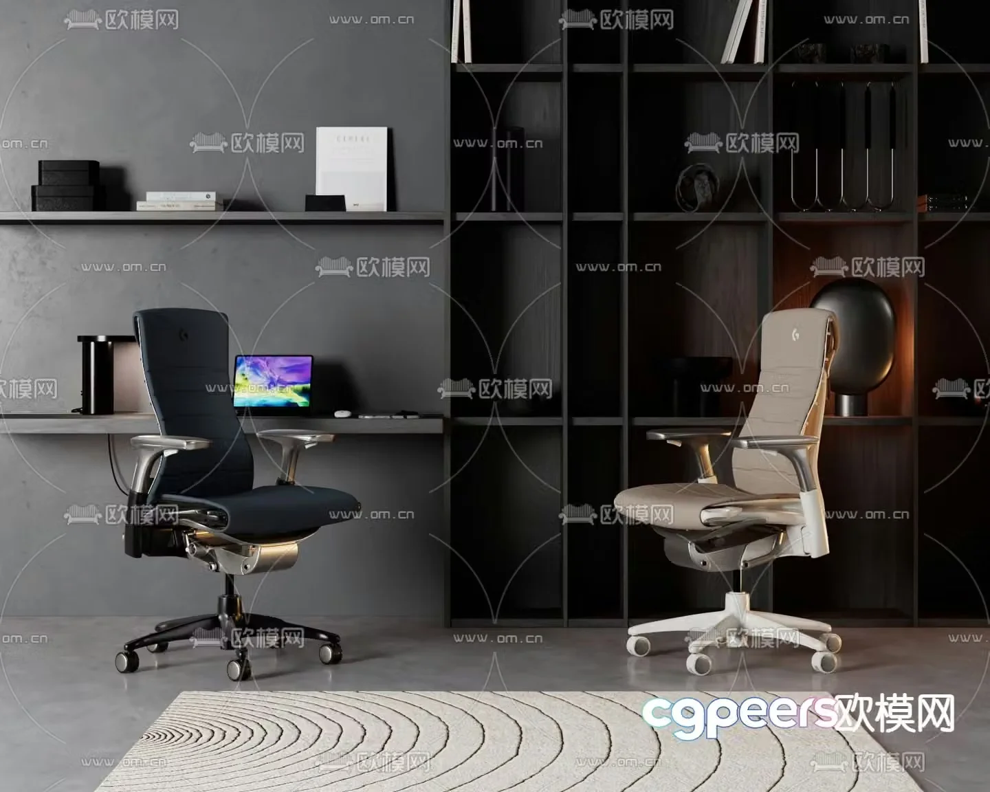 Office chair computer chair staff chair executive chair 3d model