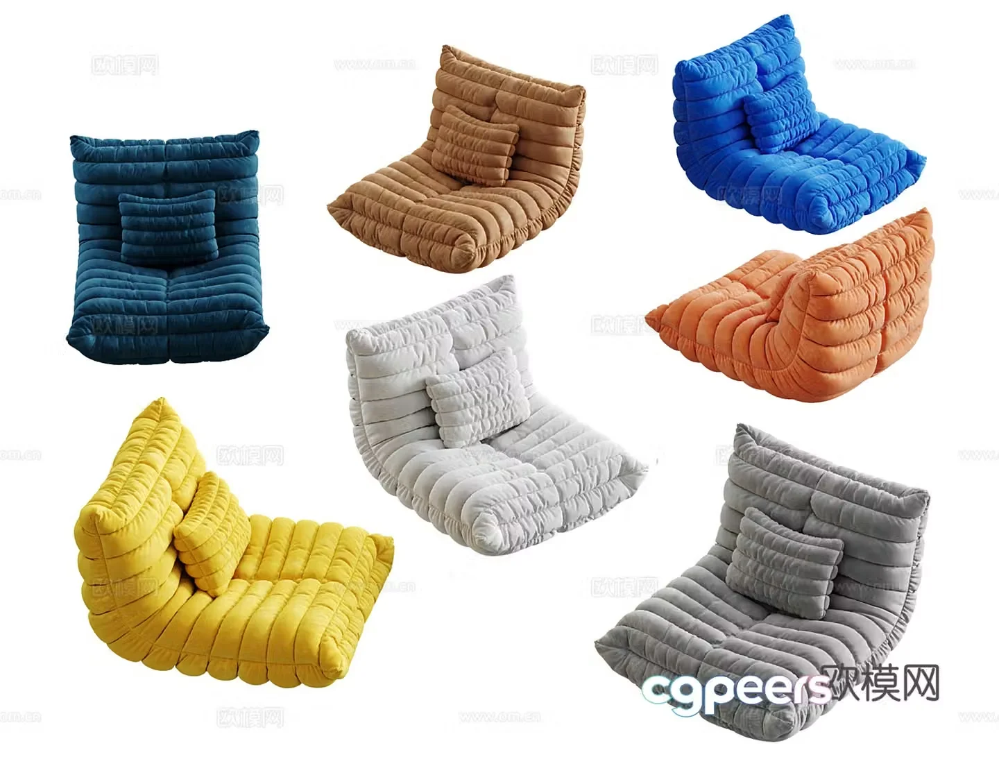 Caterpillar sofa 3d model