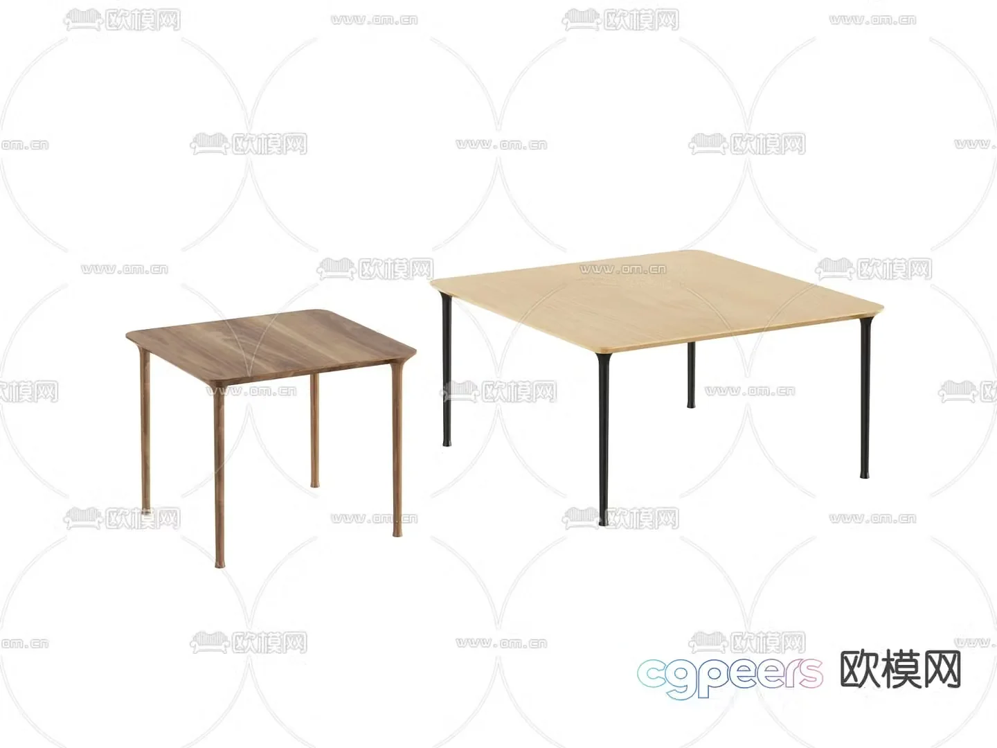 Modern dining table dining table 3d model