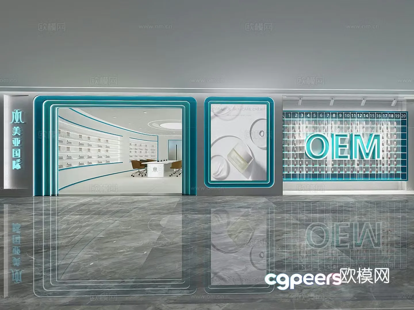Exhibition hall 3d model