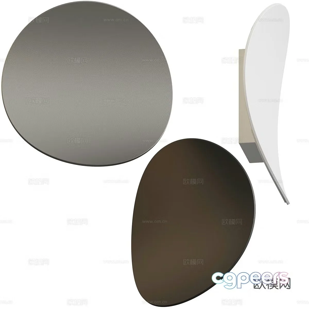 Modern minimalist metal decorative wall lamp 3d model