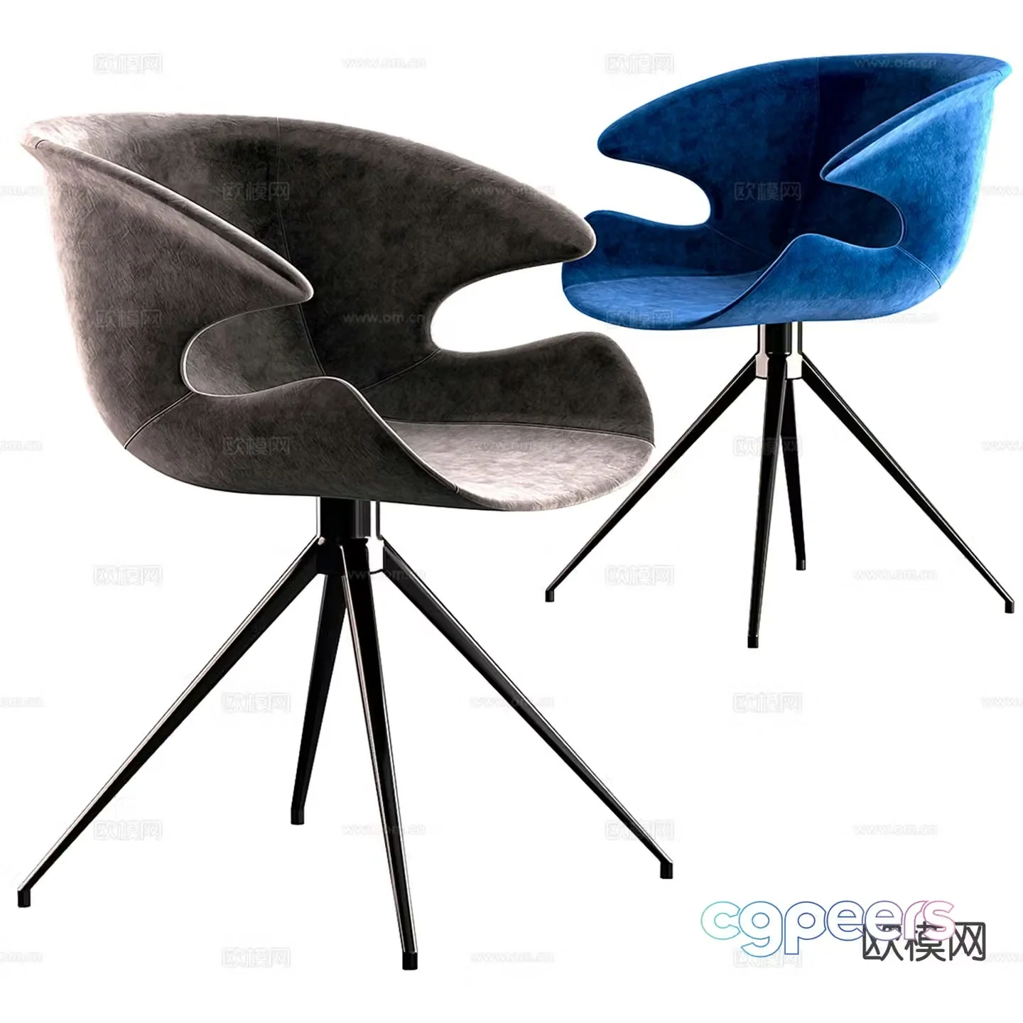 Modern single chair chair negotiation chair 3d model