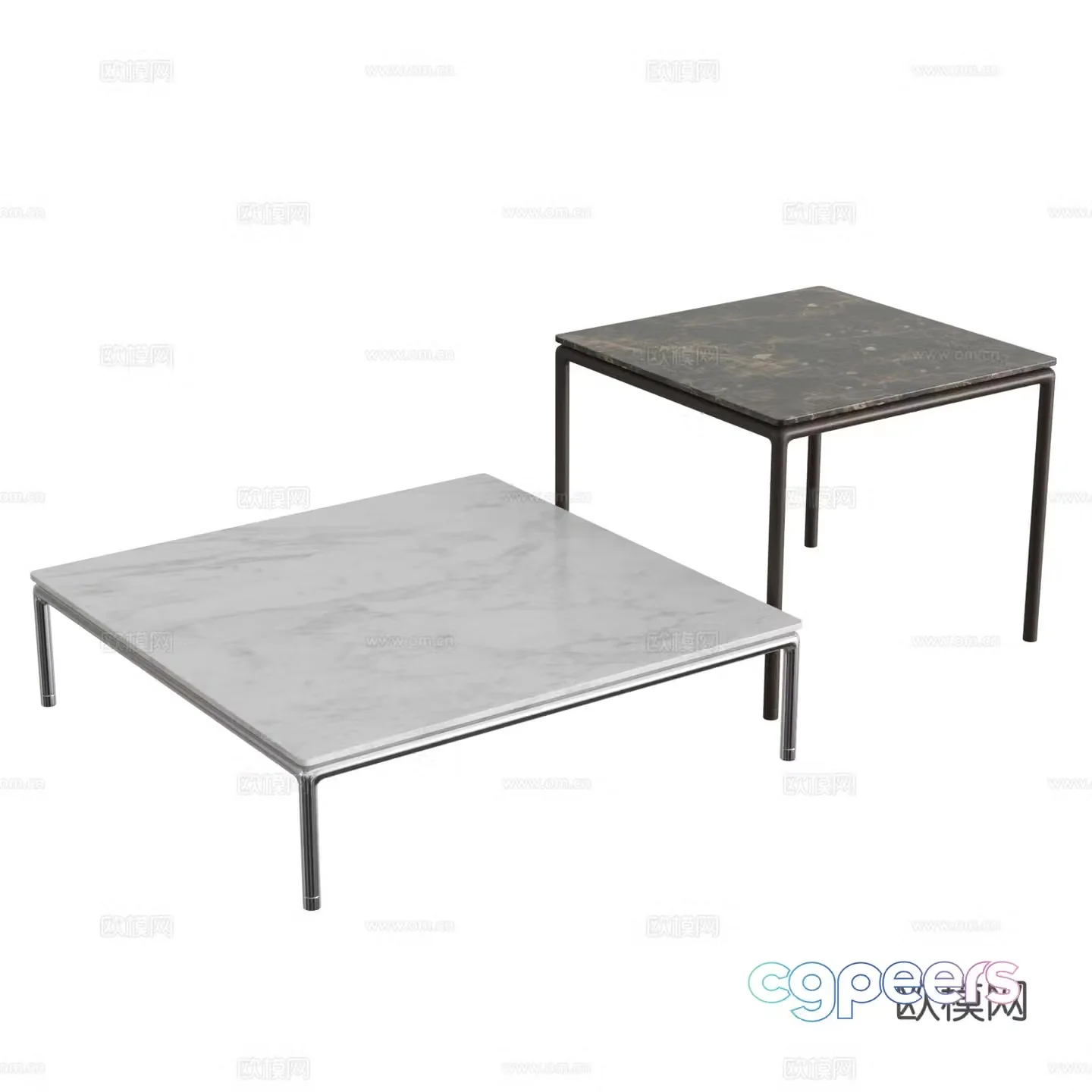 Modern marble coffee table 3d model