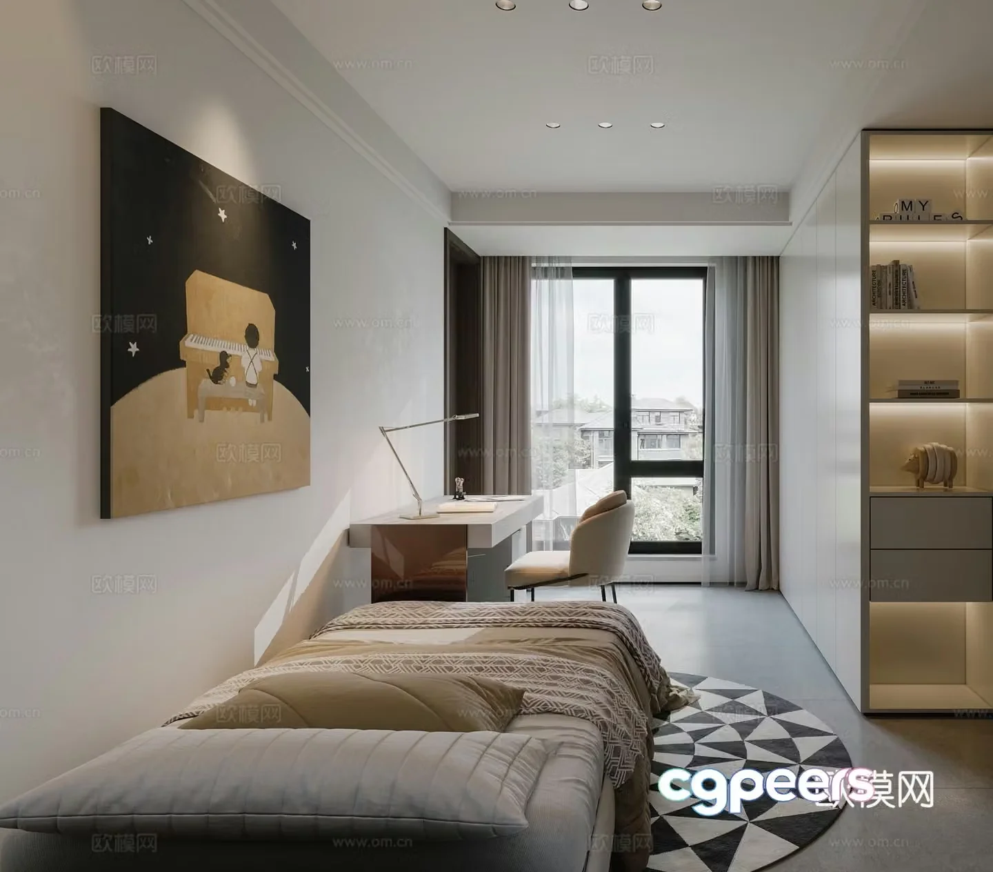 Modern minimalist children’s room 3d model