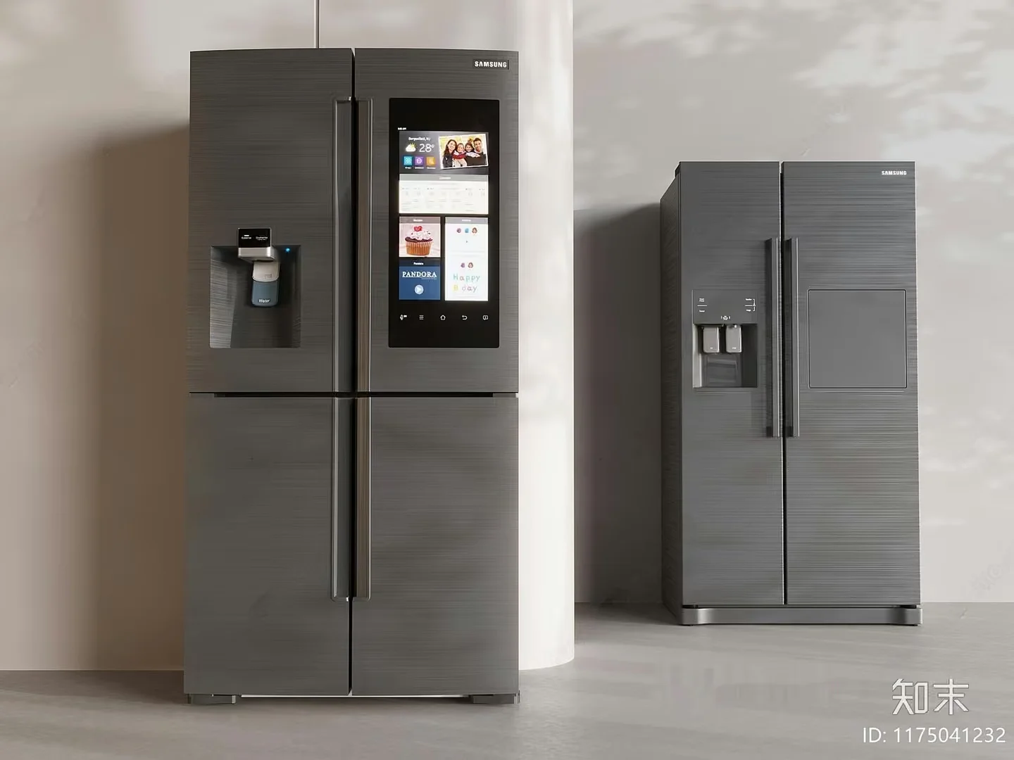 Modern Stainless Steel Refrigerator 3D Model – 5071 – VRAY Render