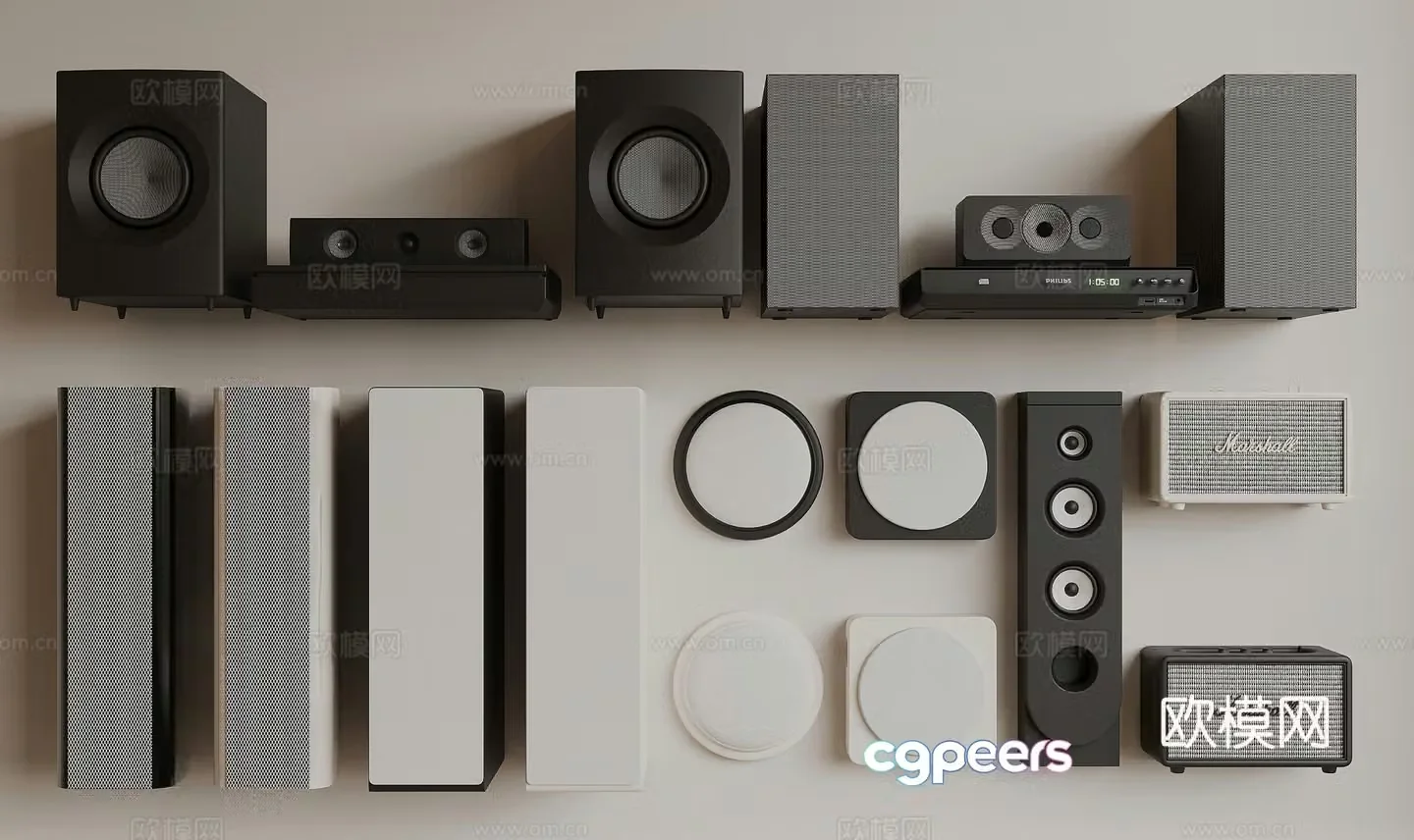 modern audio 3d model