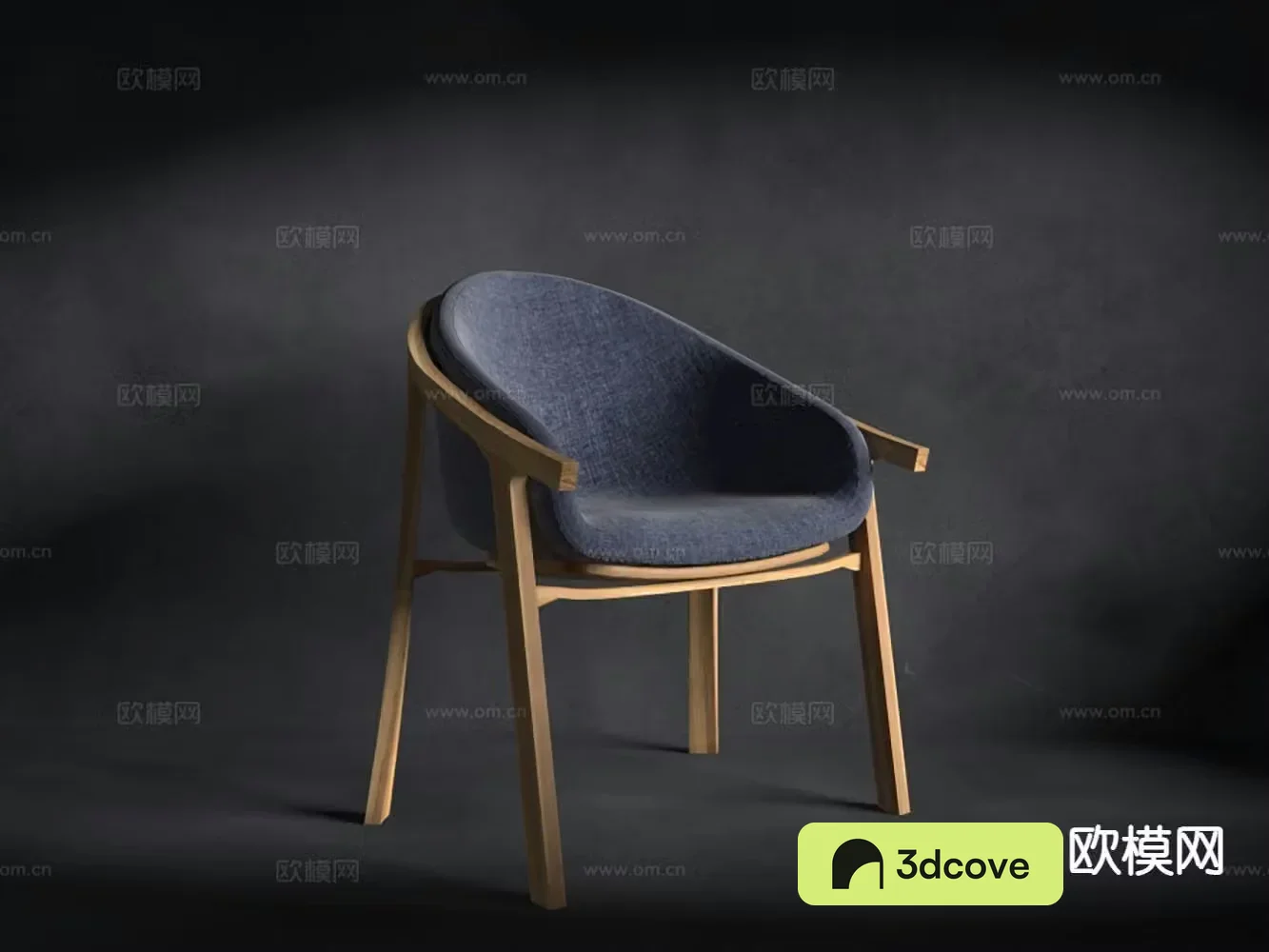 New Chinese style single chair solid wood chair tea chair leisure chair