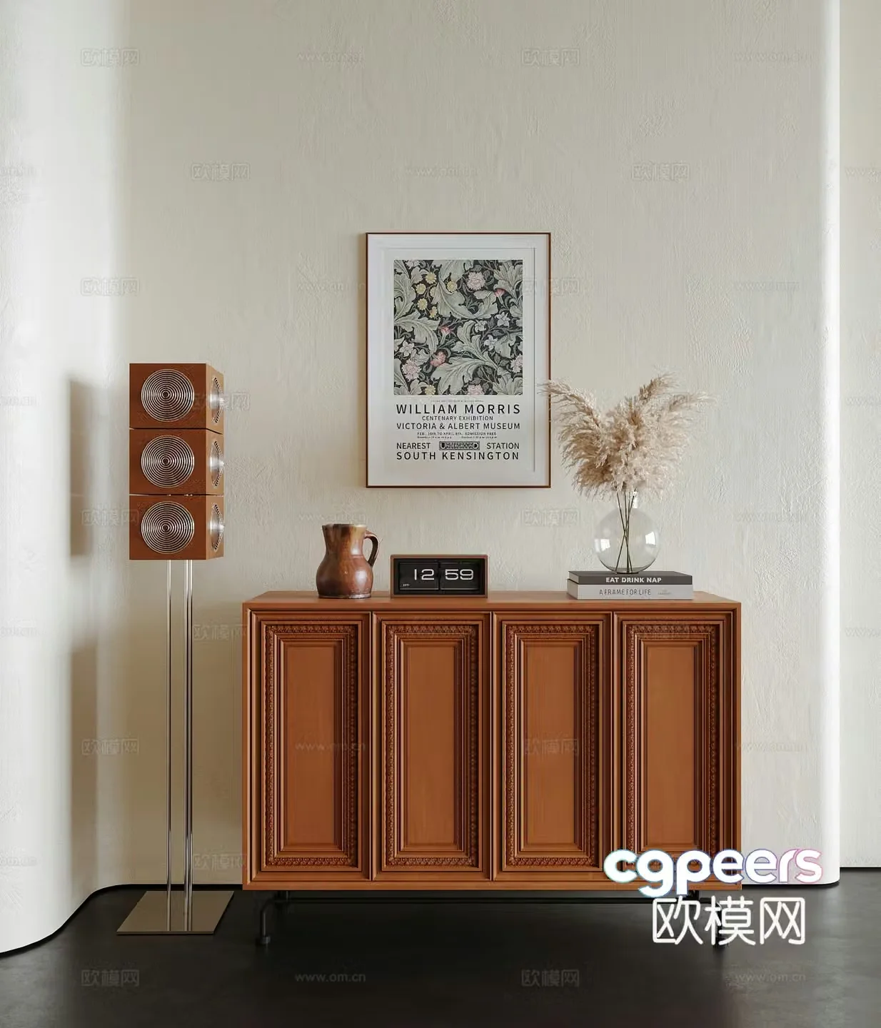 French entrance cabinet 3D model