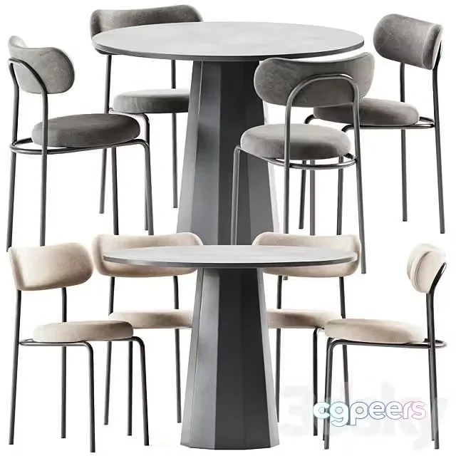 3ds Max Free – Dix Table and Loop Chair by Connubia