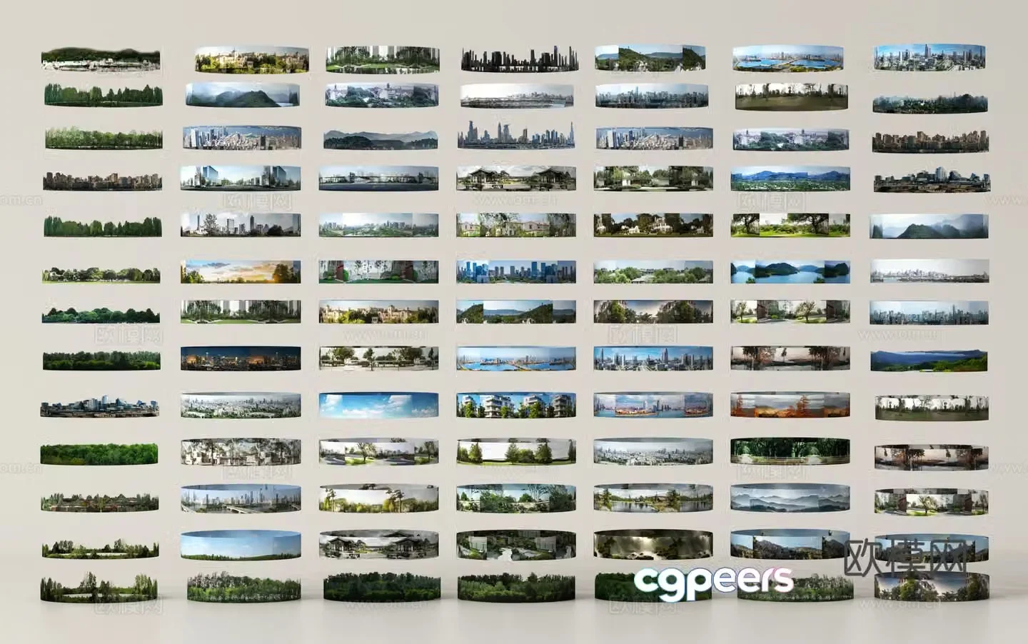 Outdoor outdoor scene Surround background Environmental map City scene Landscape background 3d model