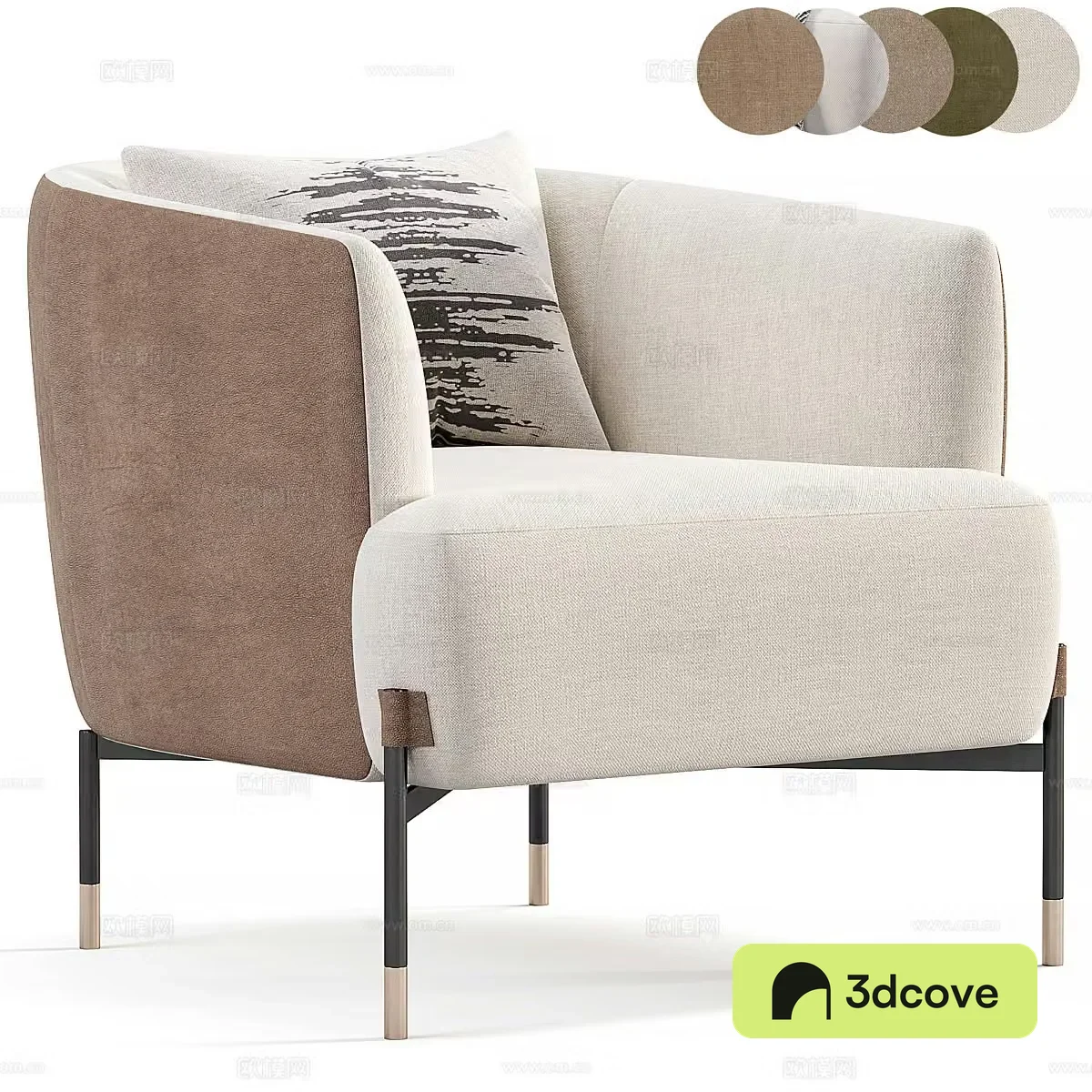 Modern light luxury Diga armchair