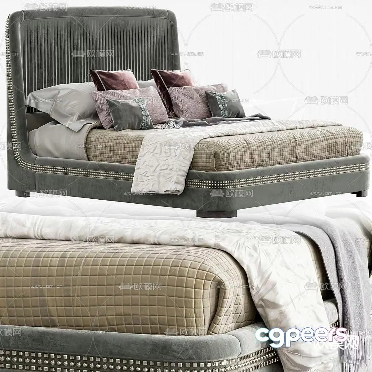 ZONTA PETRA double bed 3d model