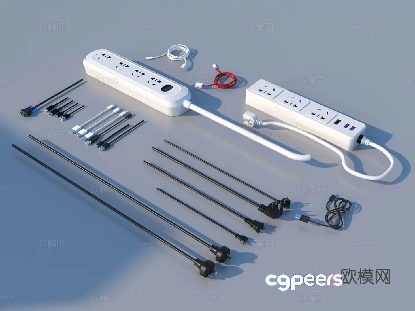 Socket data cable connection cable monitor cable 3d model