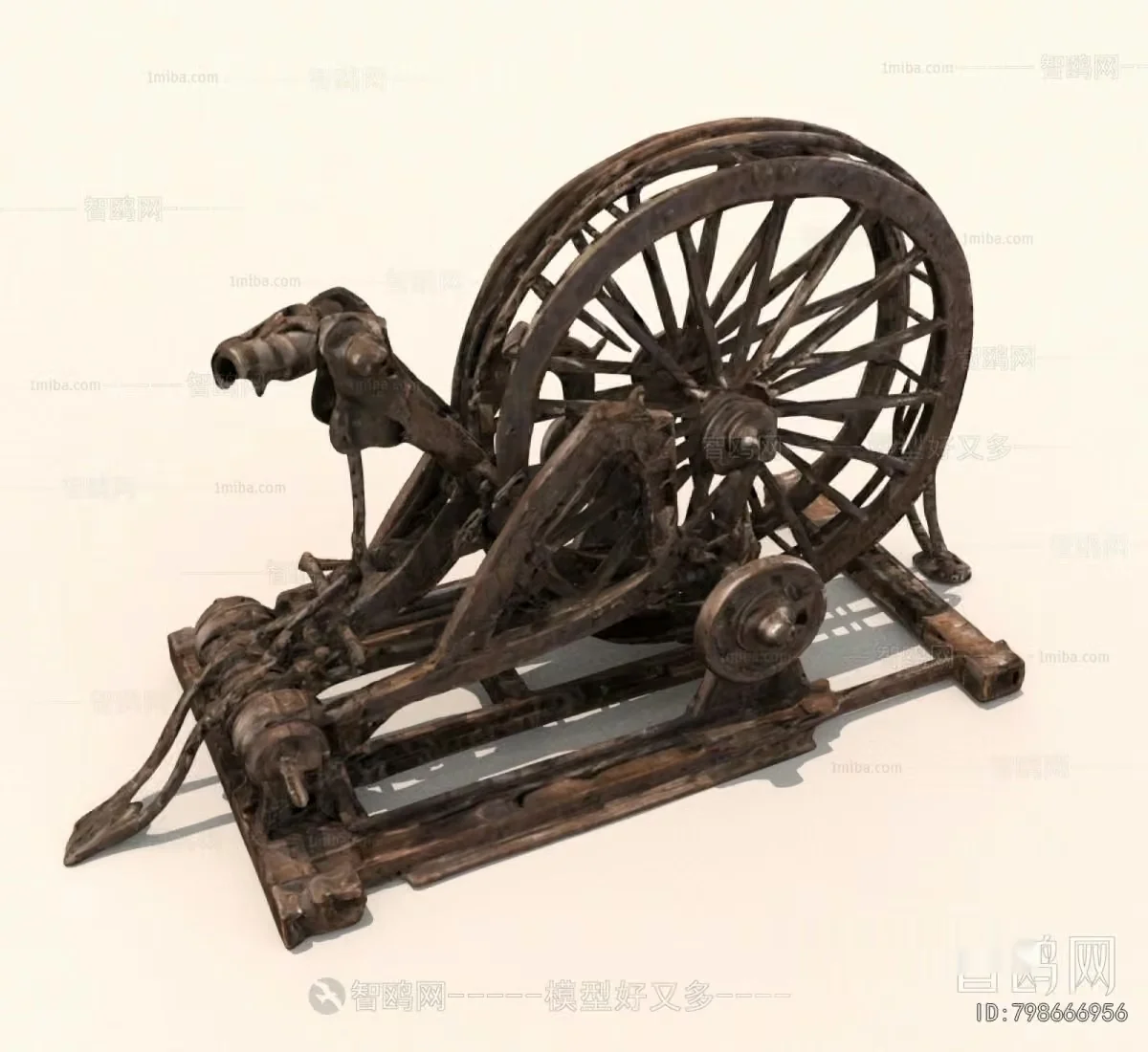 Old Wooden Wheel 3D Model – 21741 – VRAY Render