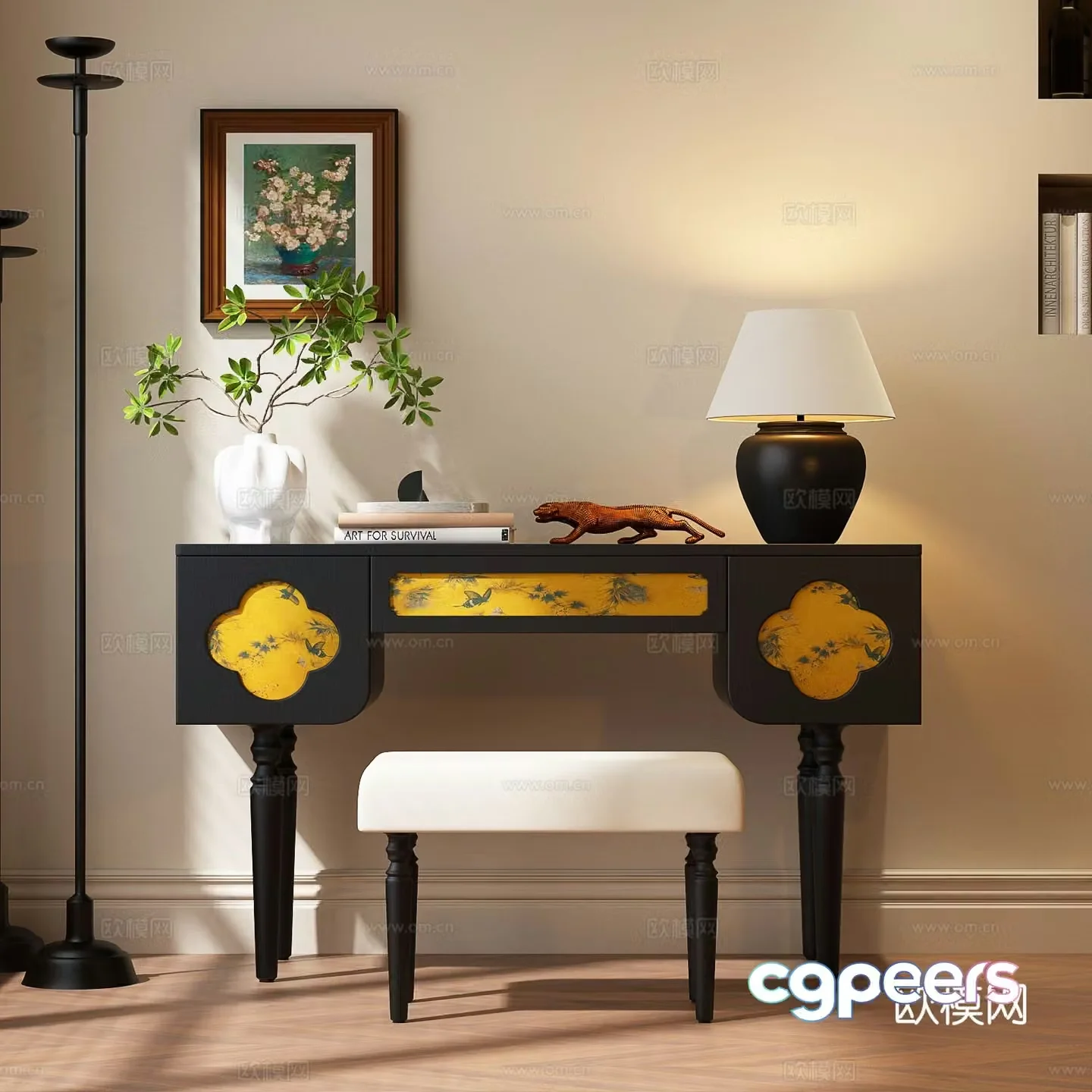 French dressing table dressing table 3d model