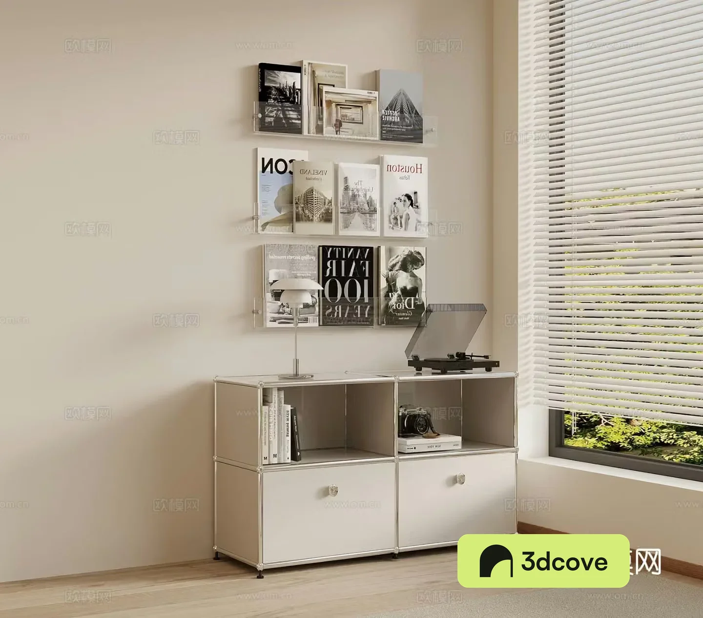Cream style chest of drawers side cabinet