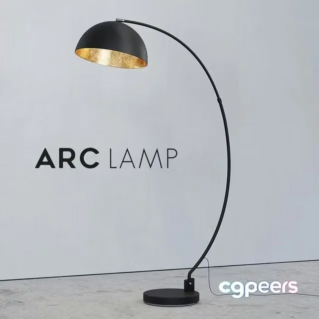 3ds Max Free – The Arc Black Floor Lamp
