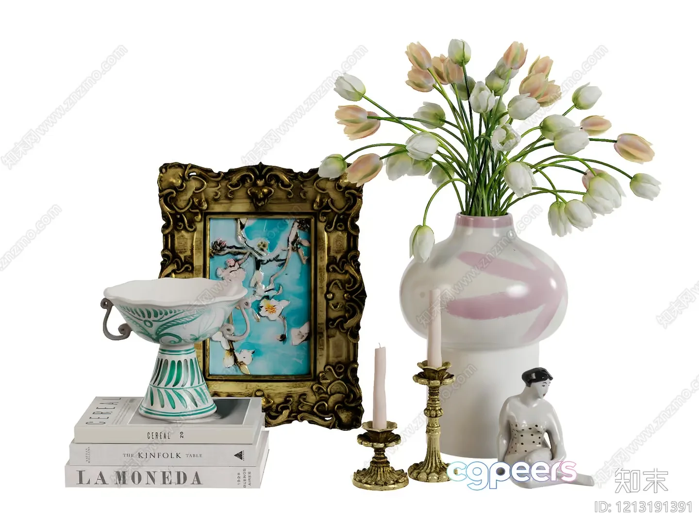 Vintage Home Decor 3D Model – 5051 – VRAY Render