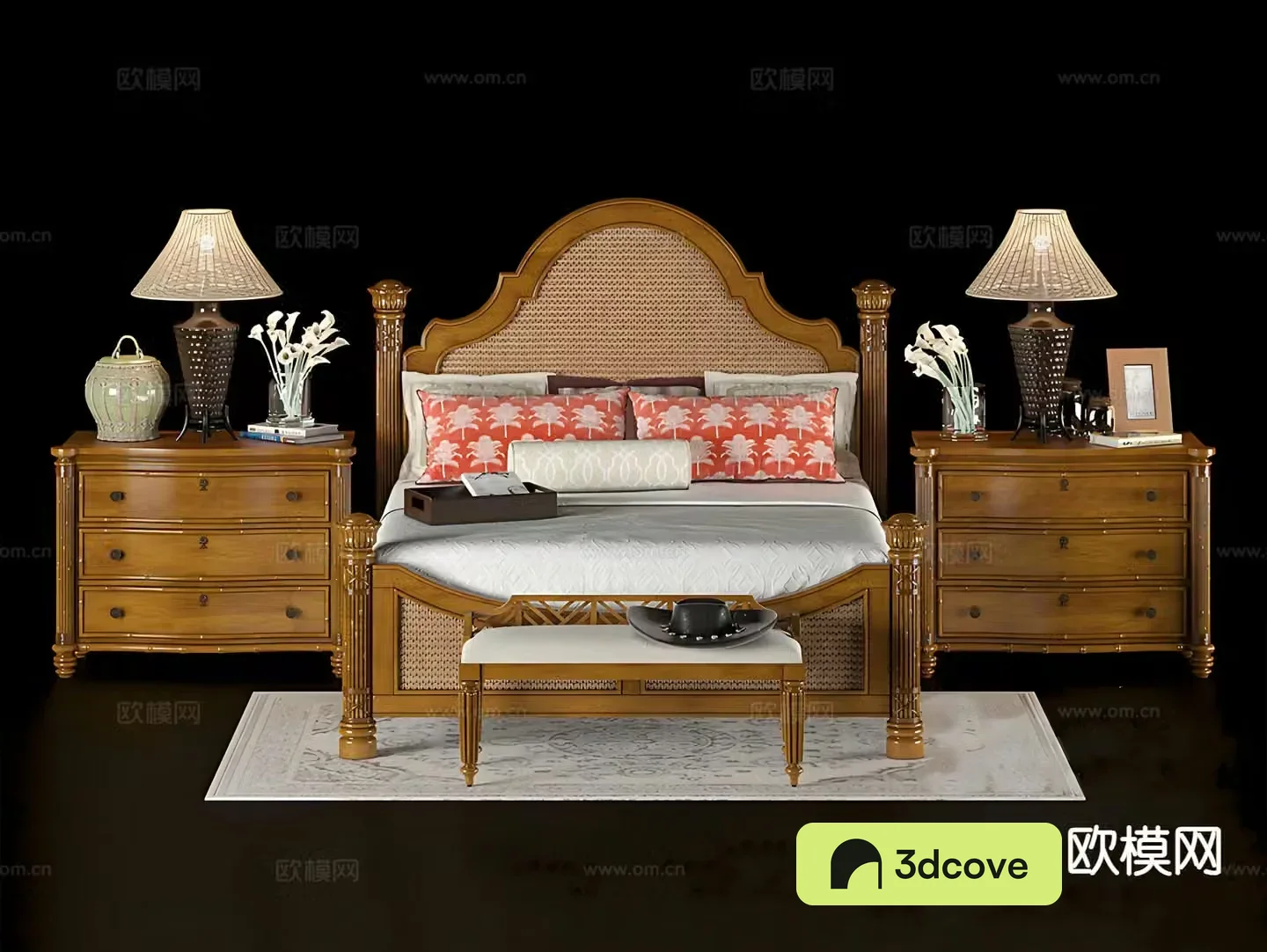 Southeast Asian double bed