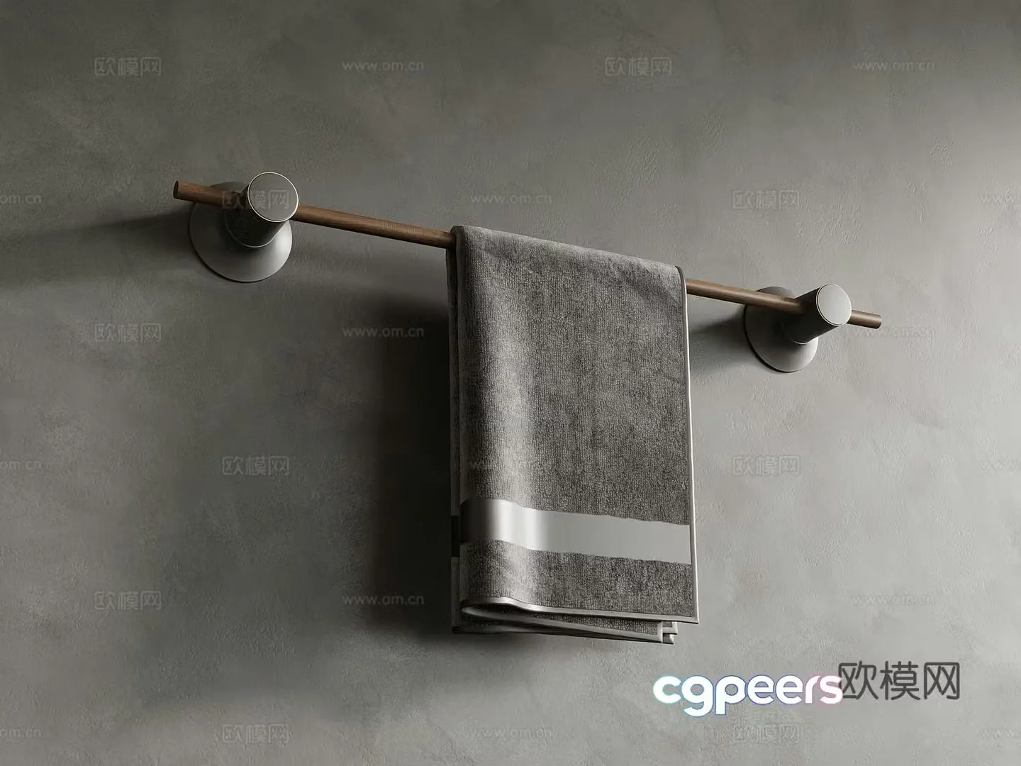 Modern towel rack 3d model