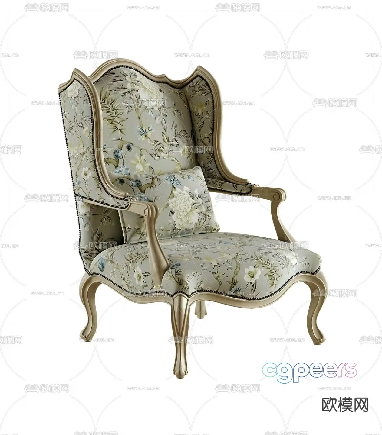 American sofa chair leisure chair 3d model