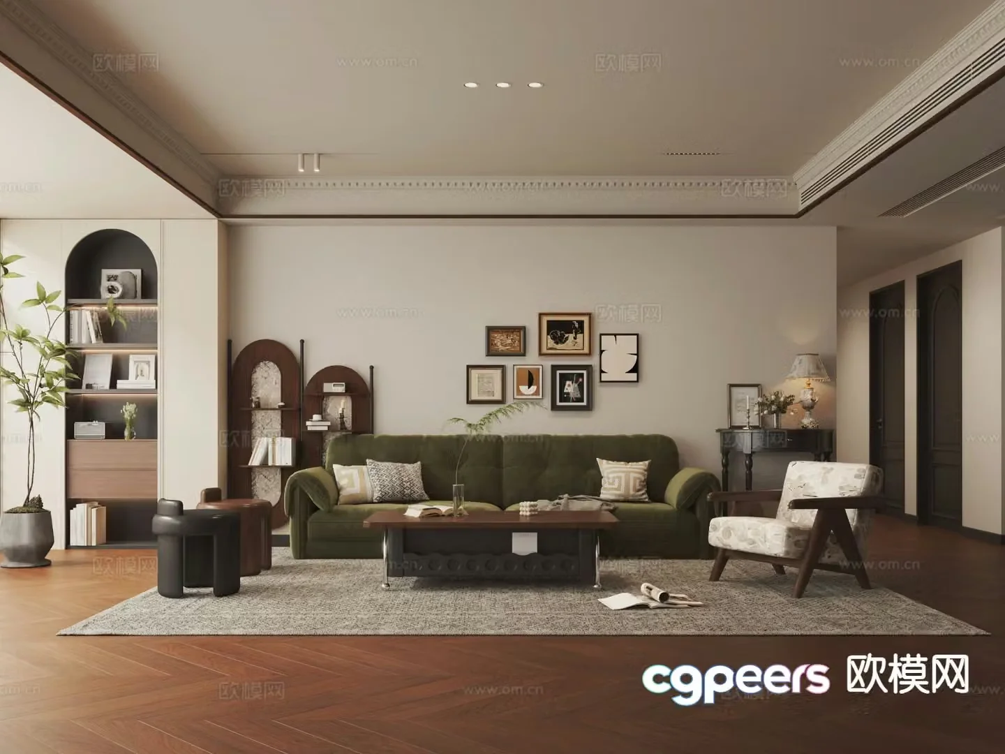 Medieval style living room 3D model