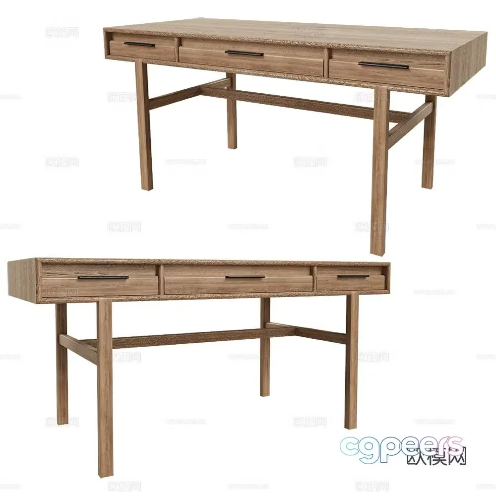 Dantone wabi-sabi desk writing desk 3d model