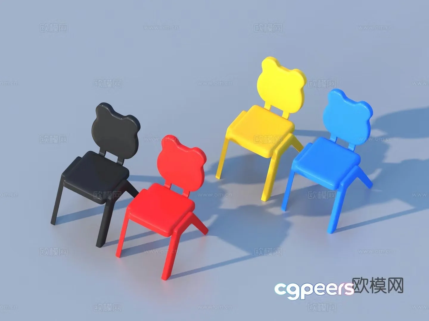 Stool Plastic Stool 3D Model