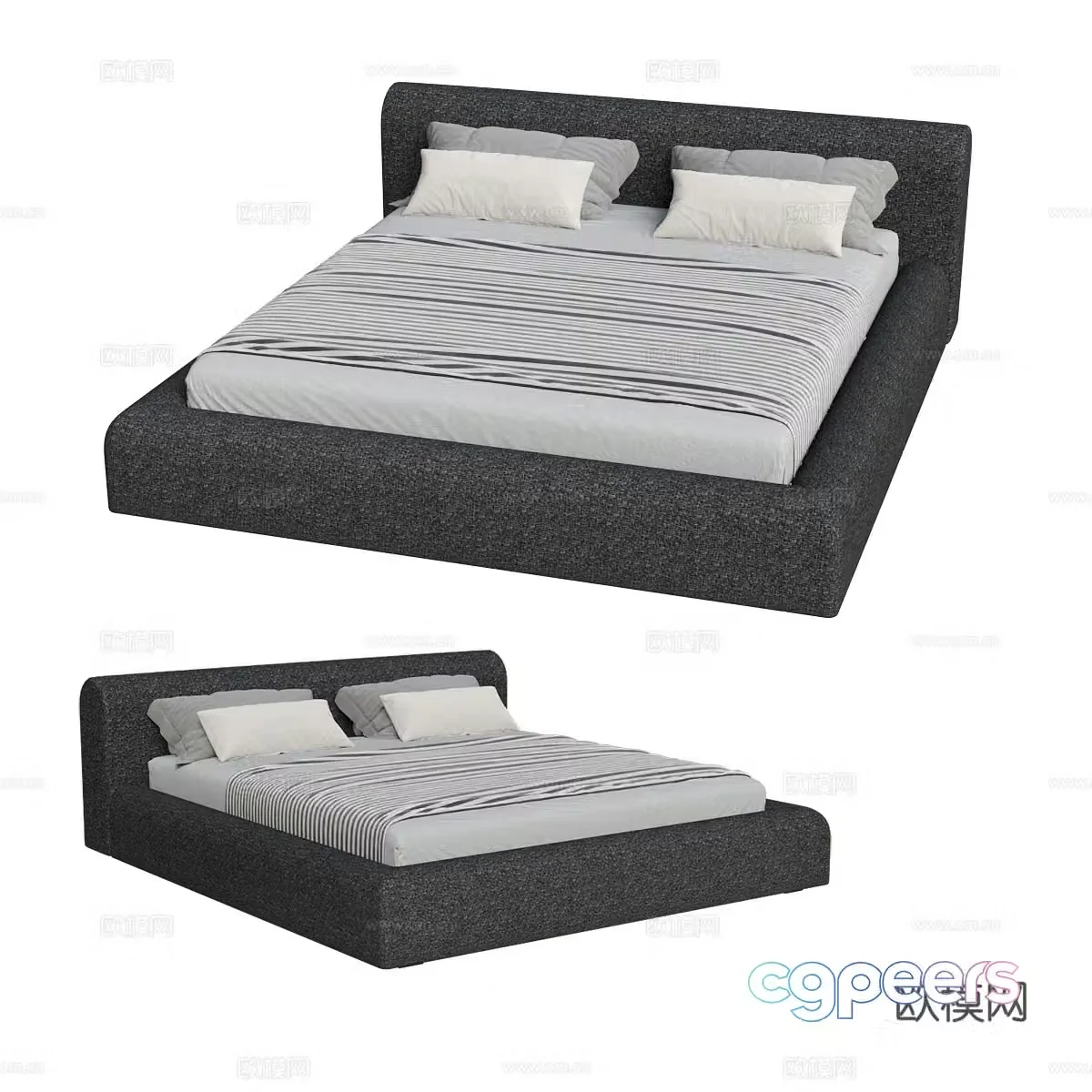 Double bed 3d model