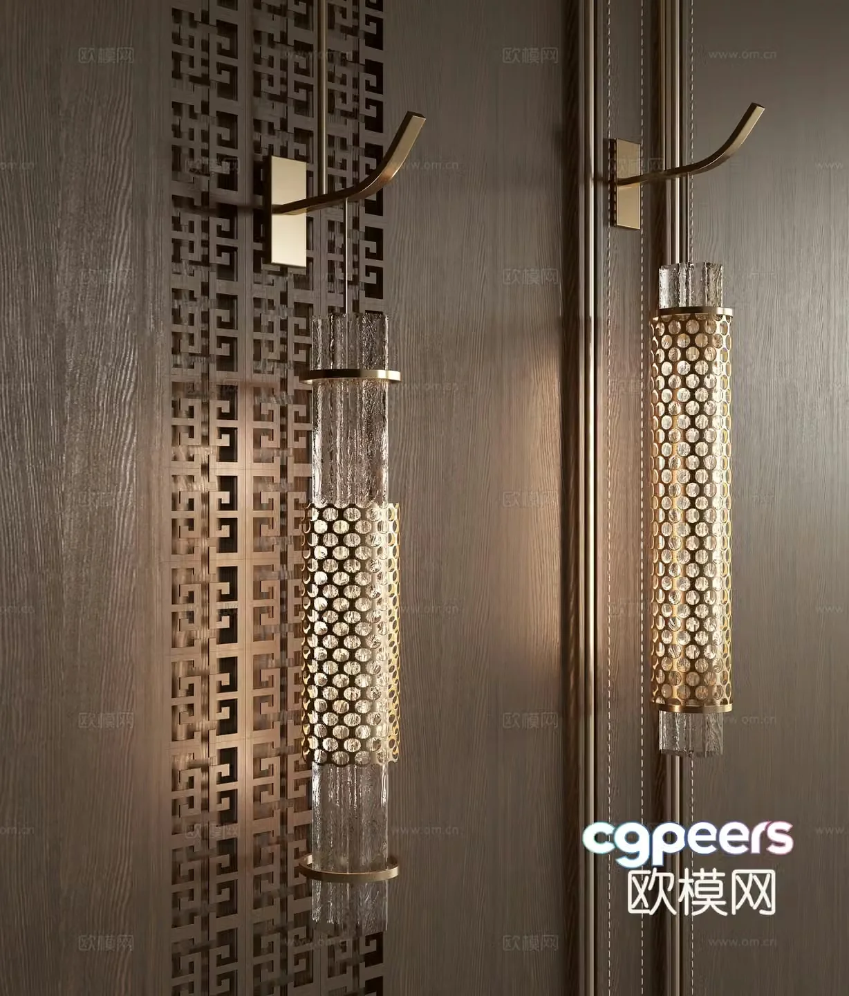 New Chinese wall light 3D model