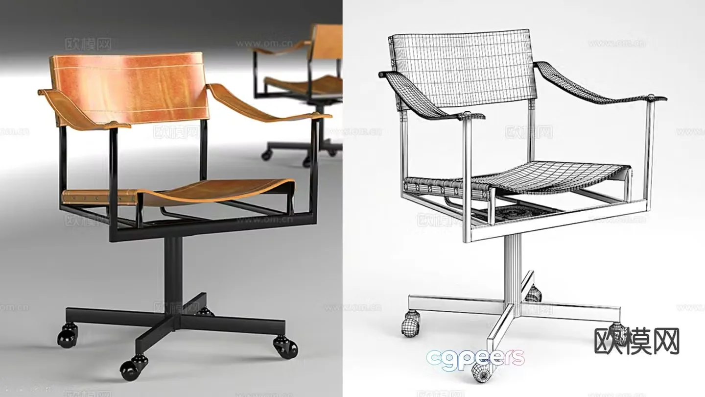 Modern office chair conference chair staff chair 3d model
