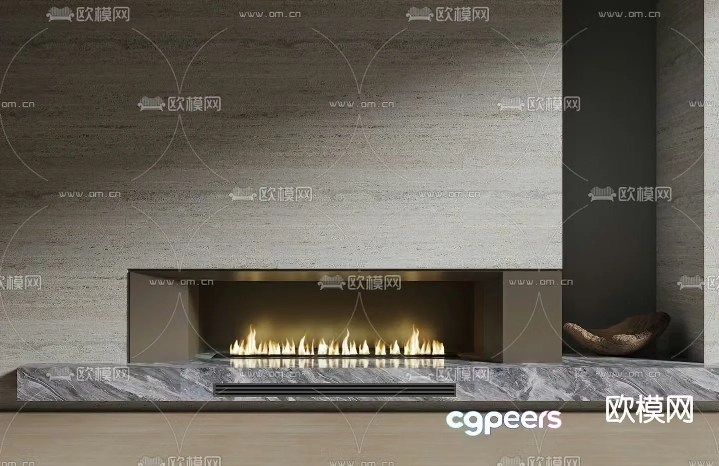 Fireplace Flame 3d model