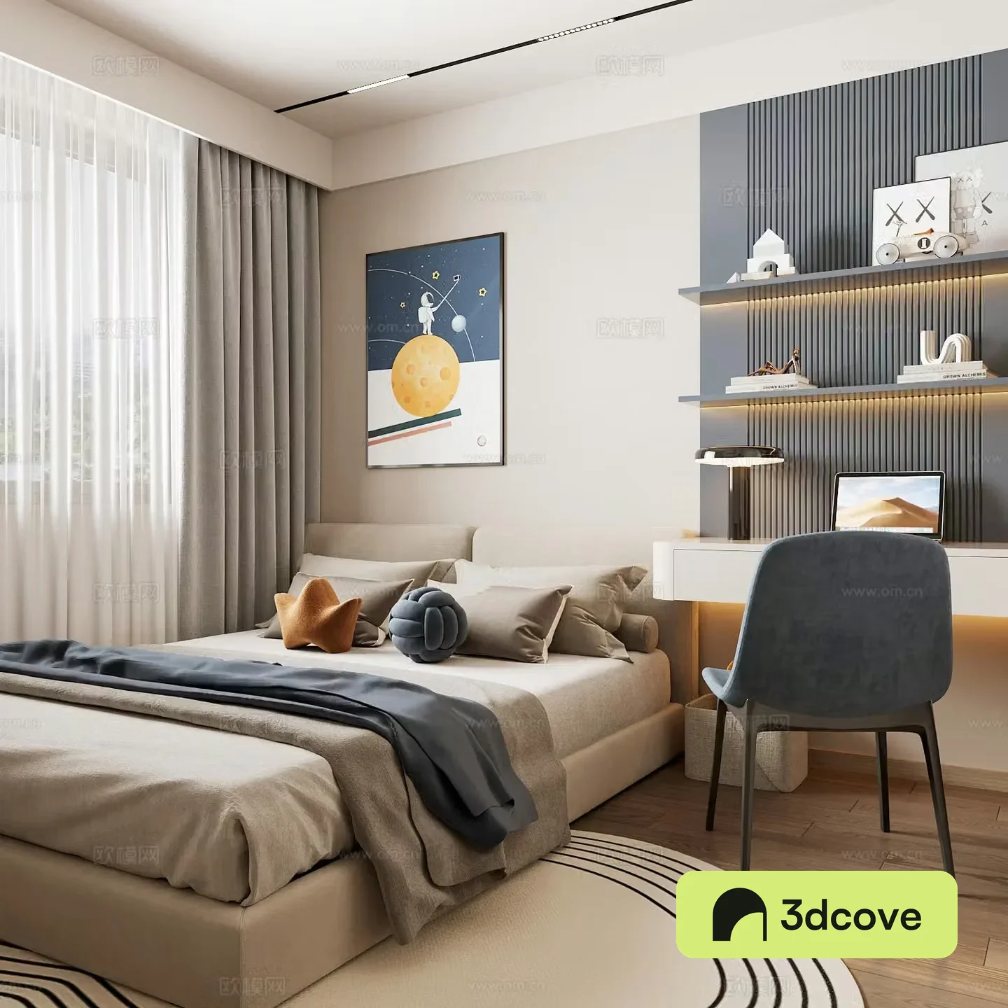Modern children’s room boy’s room girl’s room children’s bed children’s wardrobe children’s desk