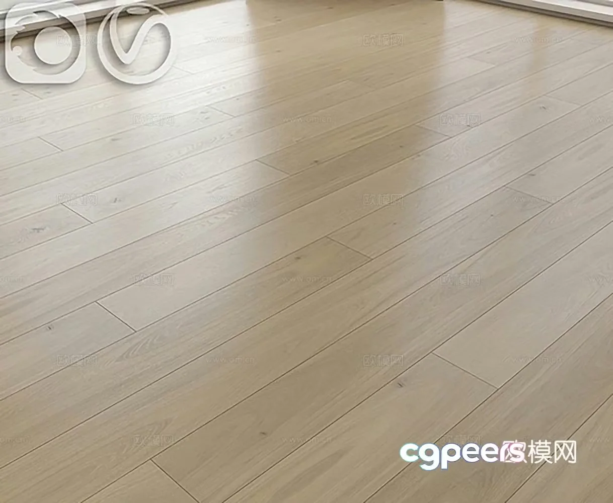 I-beam parquet wooden floor 3d model