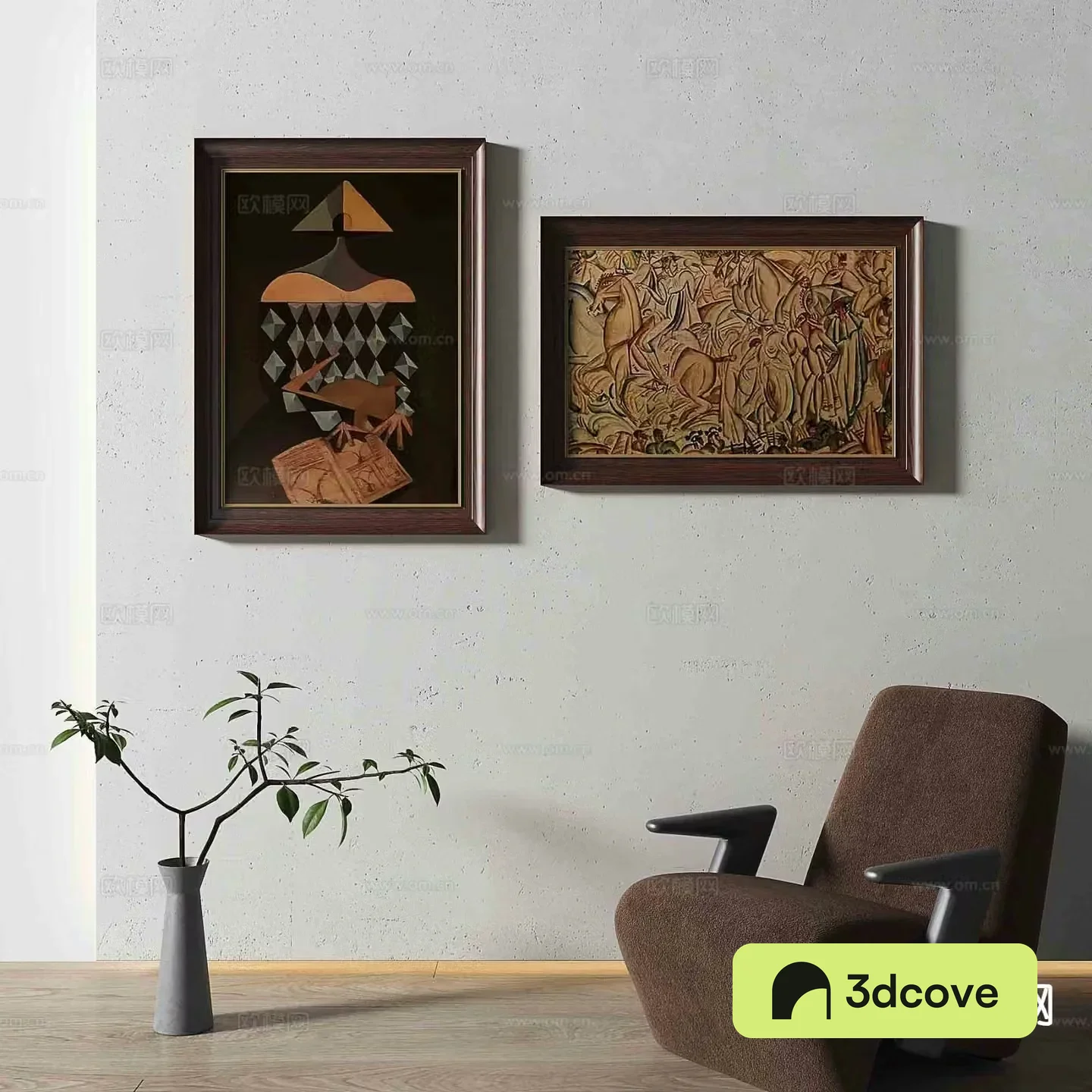 Simple European decorative painting retro painting hanging painting