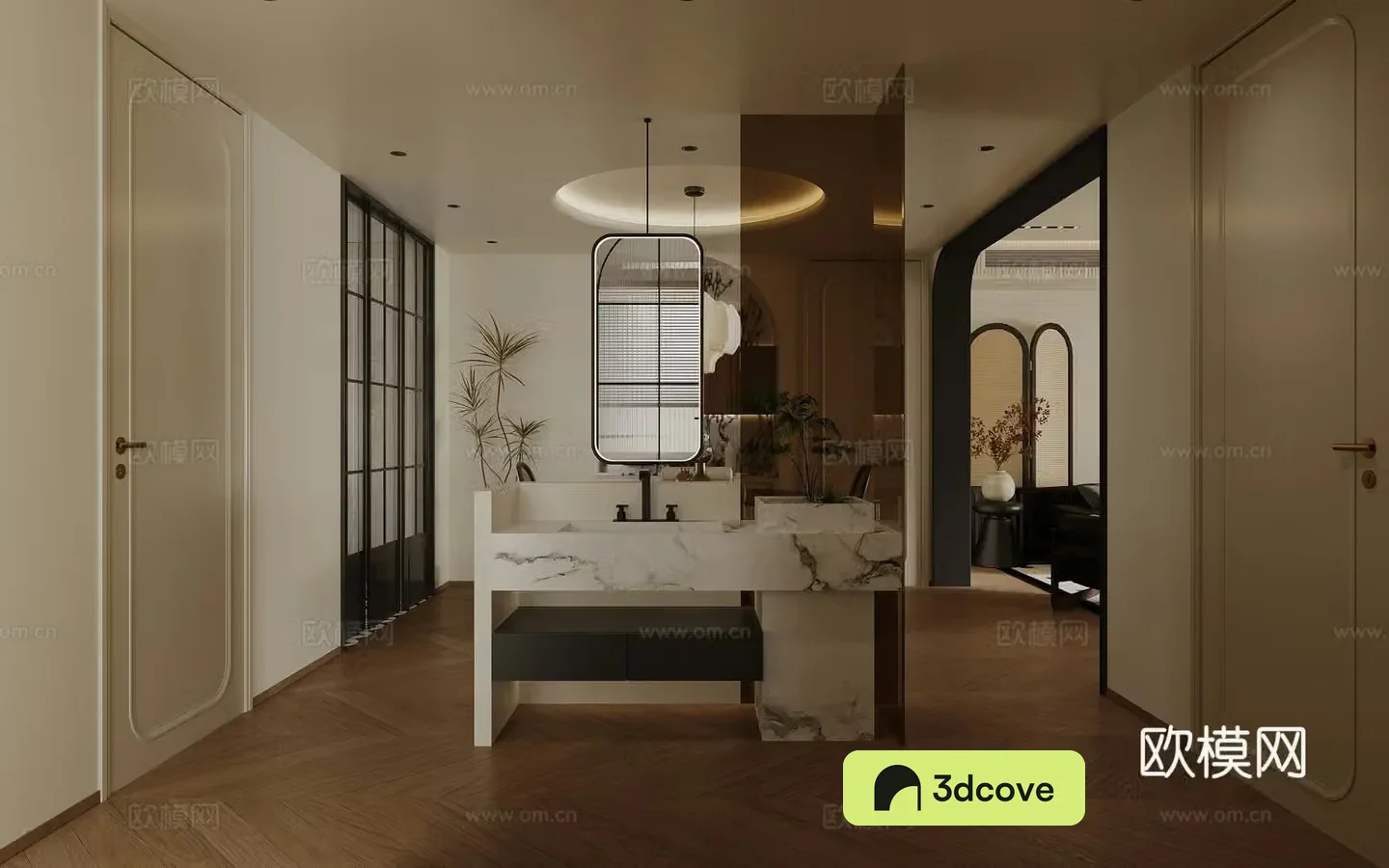 French living and dining room