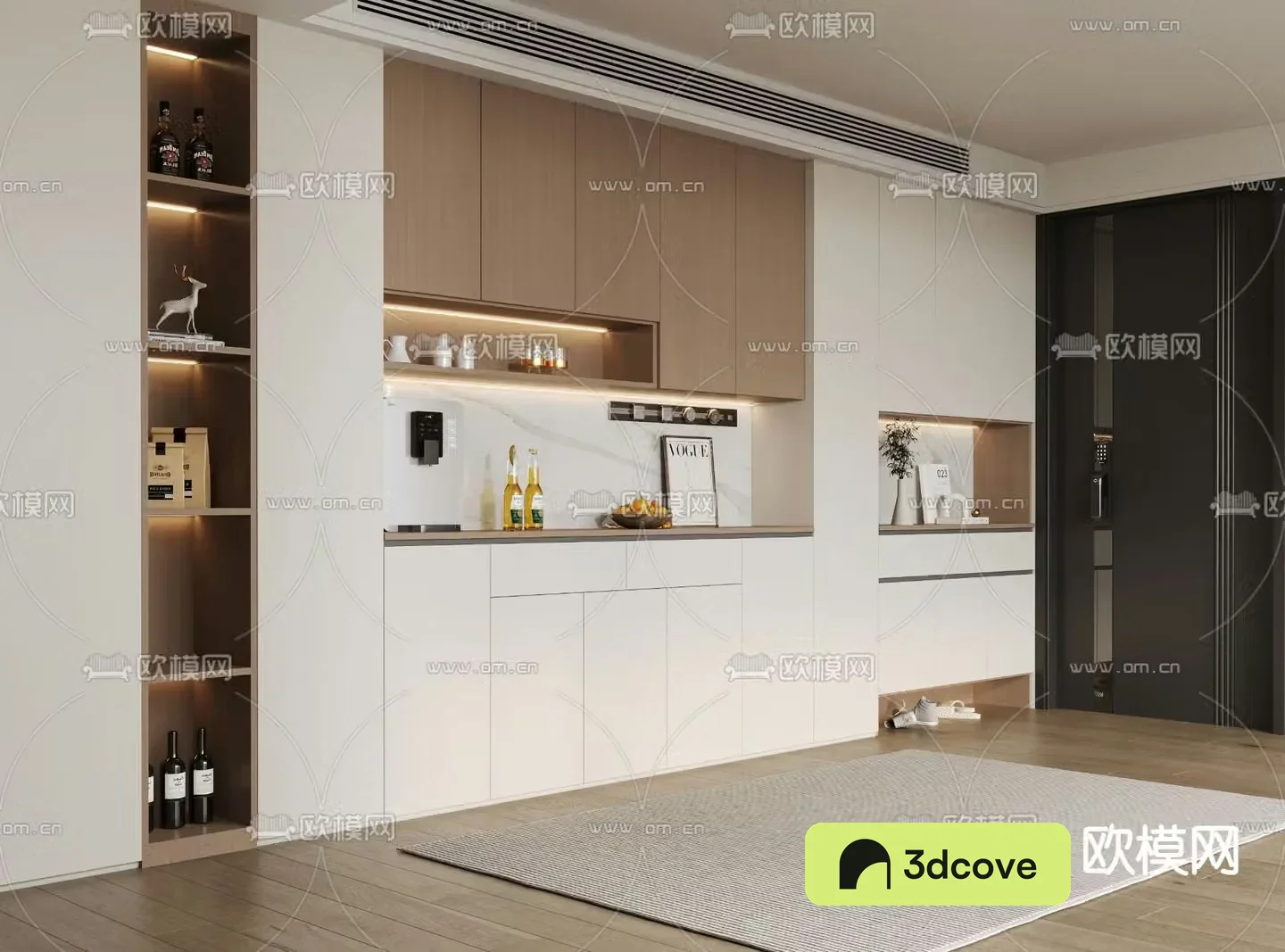 Shoe cabinet integrated cabinet