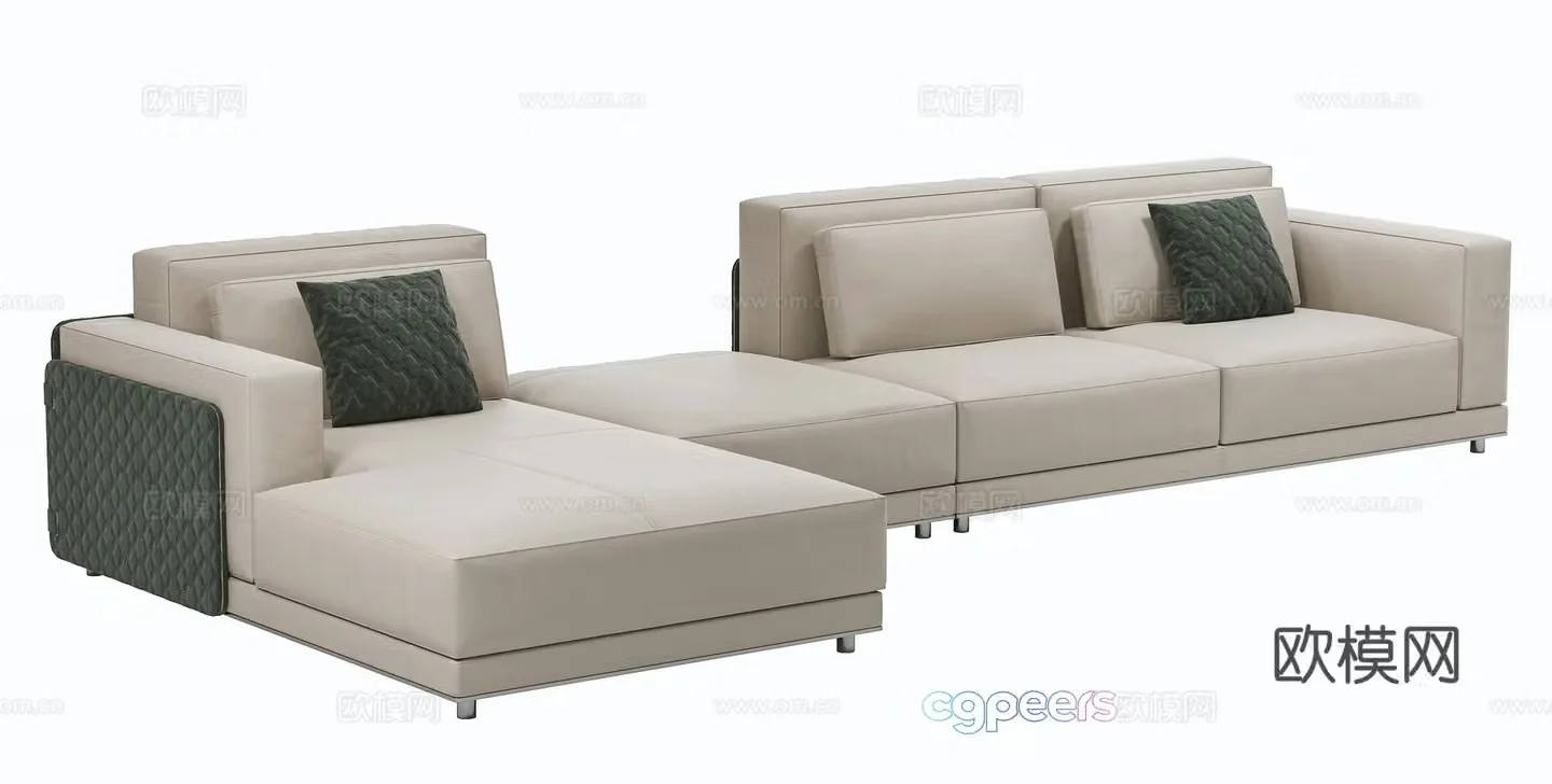 Modern corner sofa 3d model