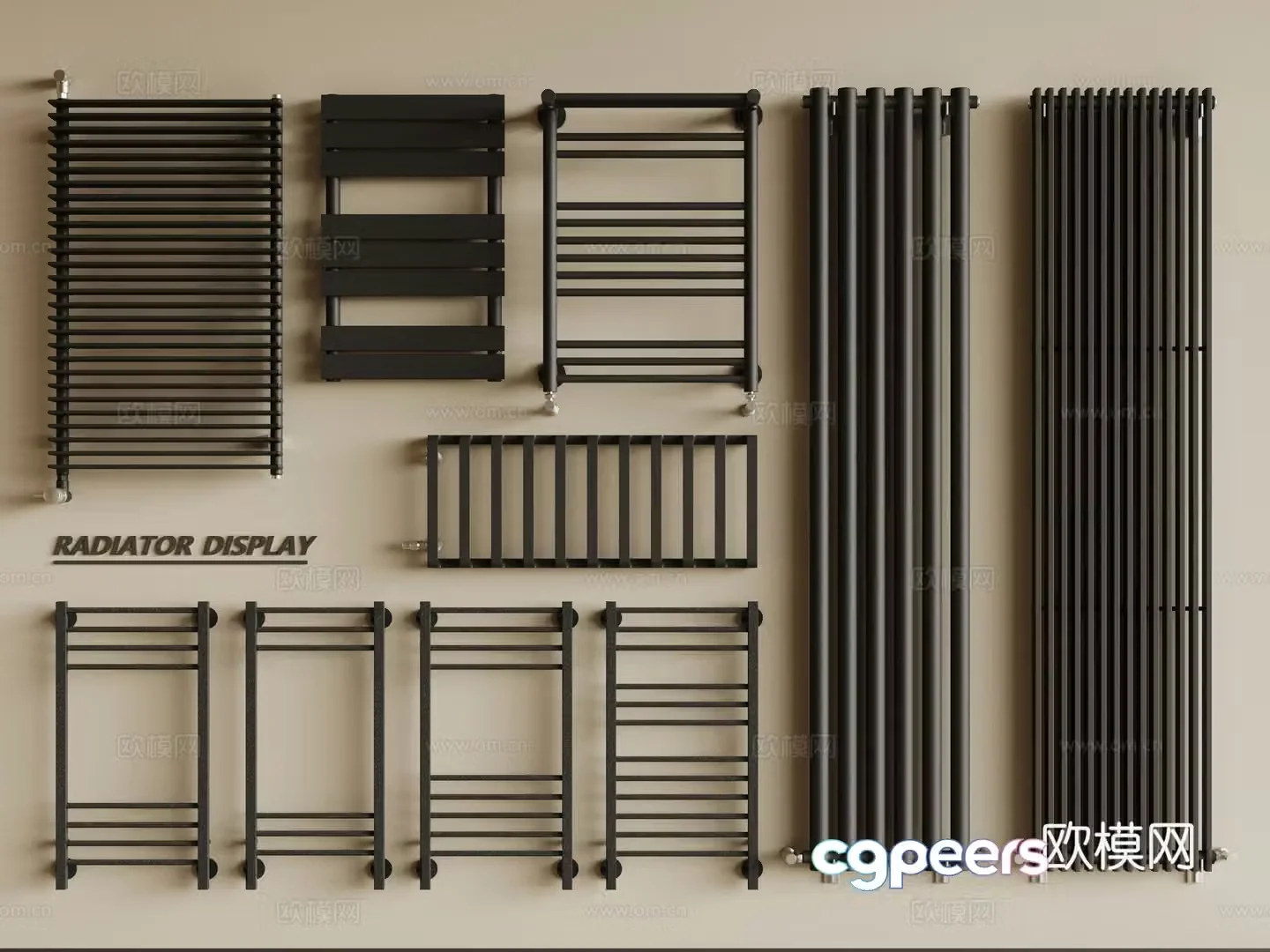 Modern radiator Heating pipe 3d model
