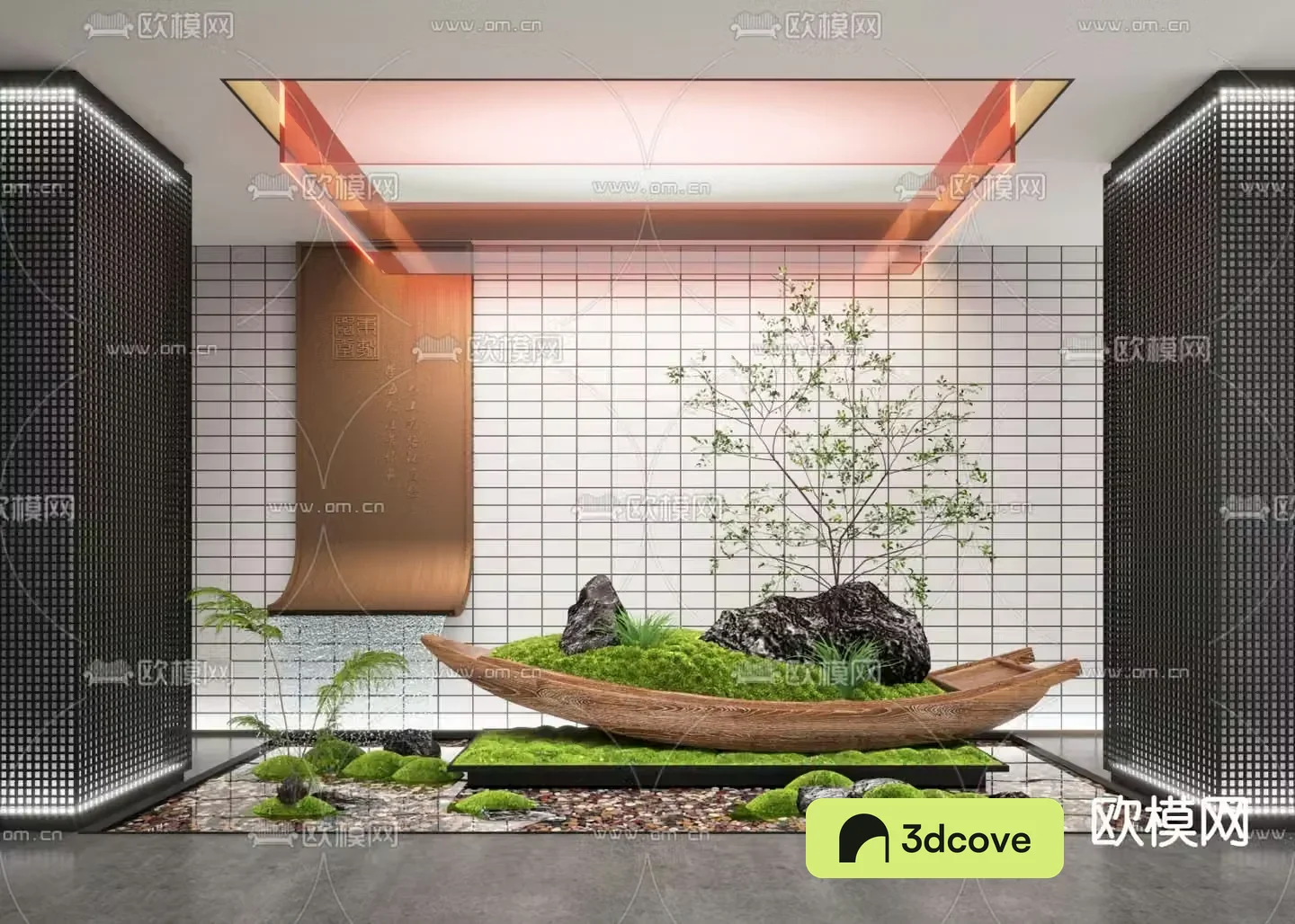 Indoor landscaping waterscape sketch